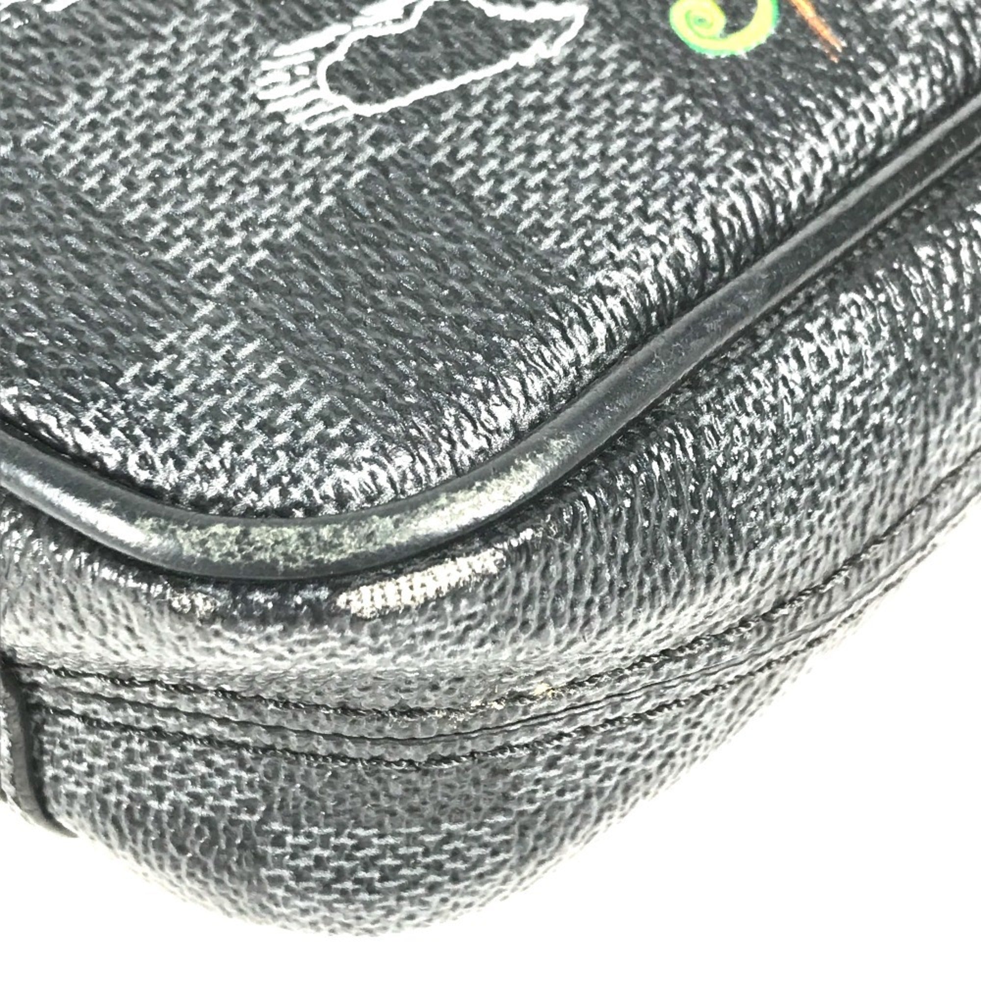 Louis Vuitton Black Damier Graphite Pochette Shoulder Bag (Pre-Owned)