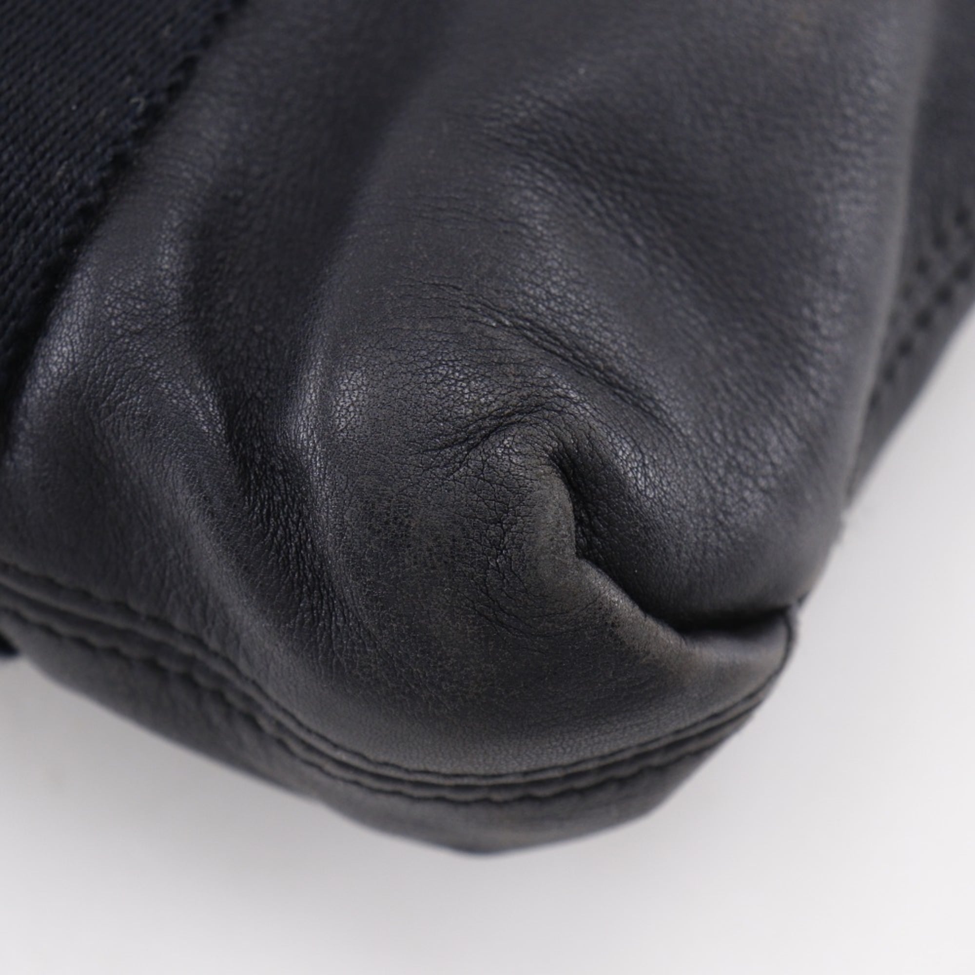 Hermes Black Veau Derma Handbag (Pre-Owned)