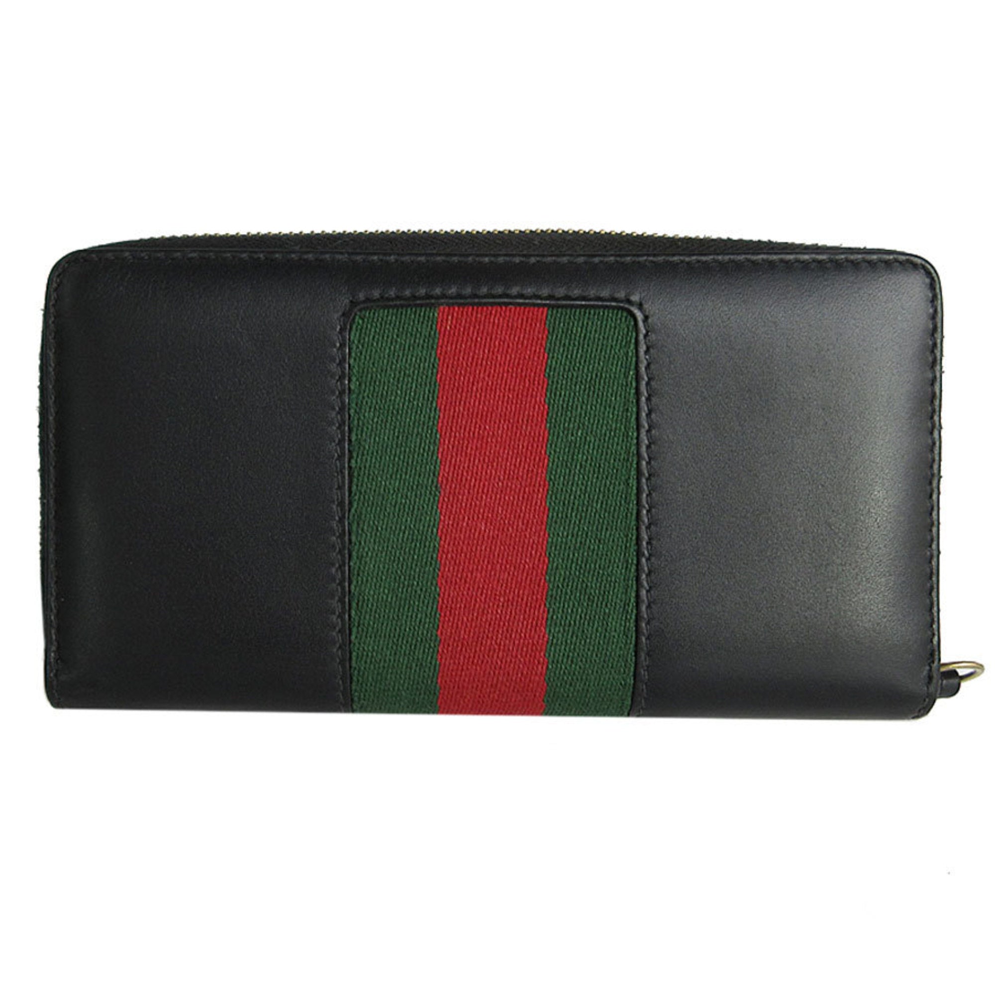 Gucci Black Gold Metal Leather Coin Purse/Coin Case (Pre-Owned)