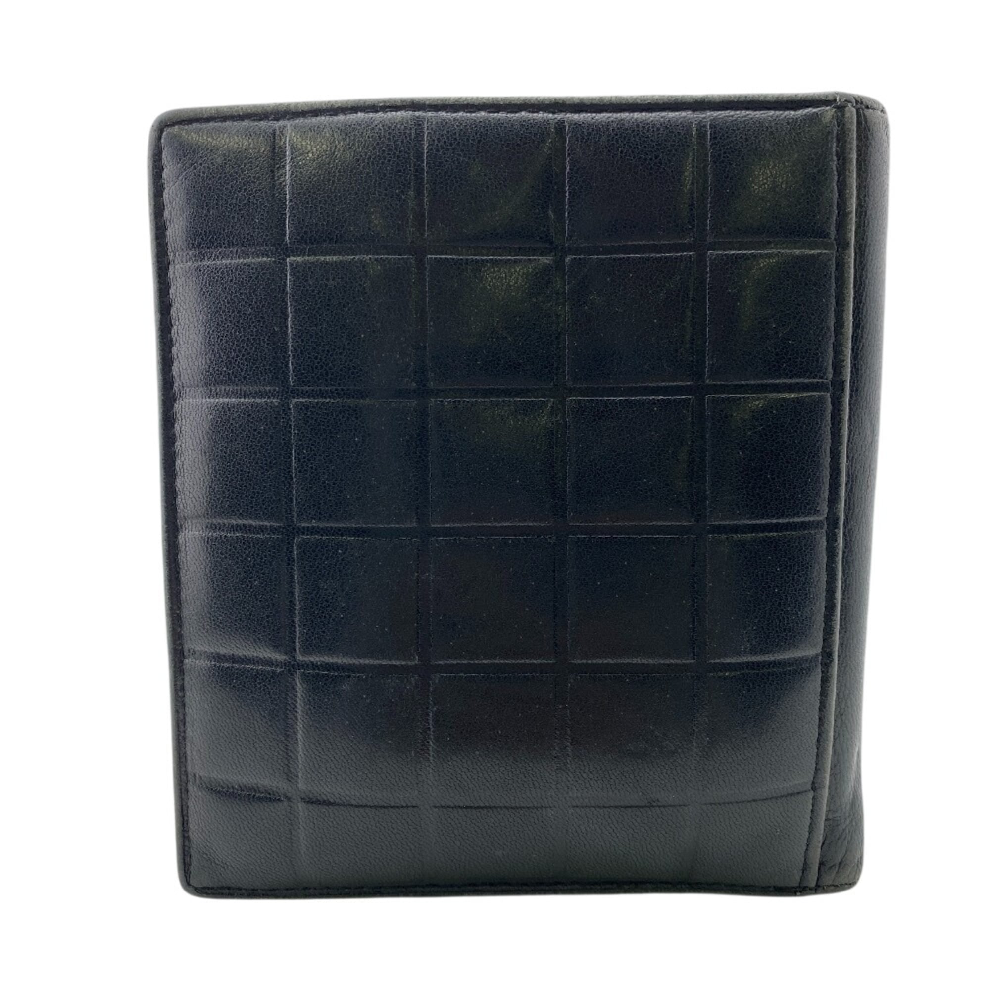 Chanel Black Leather Wallet (Bi-Fold) (Pre-Owned)