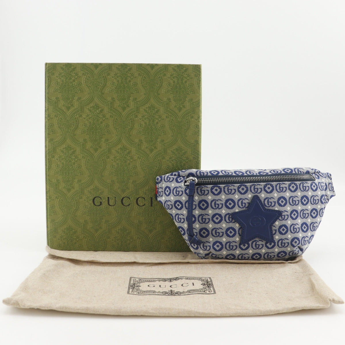 Gucci Navy Canvas Fanny Pack (Pre-Owned)