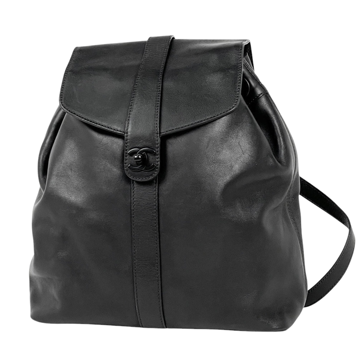Chanel Black Leather Backpack (Pre-Owned)