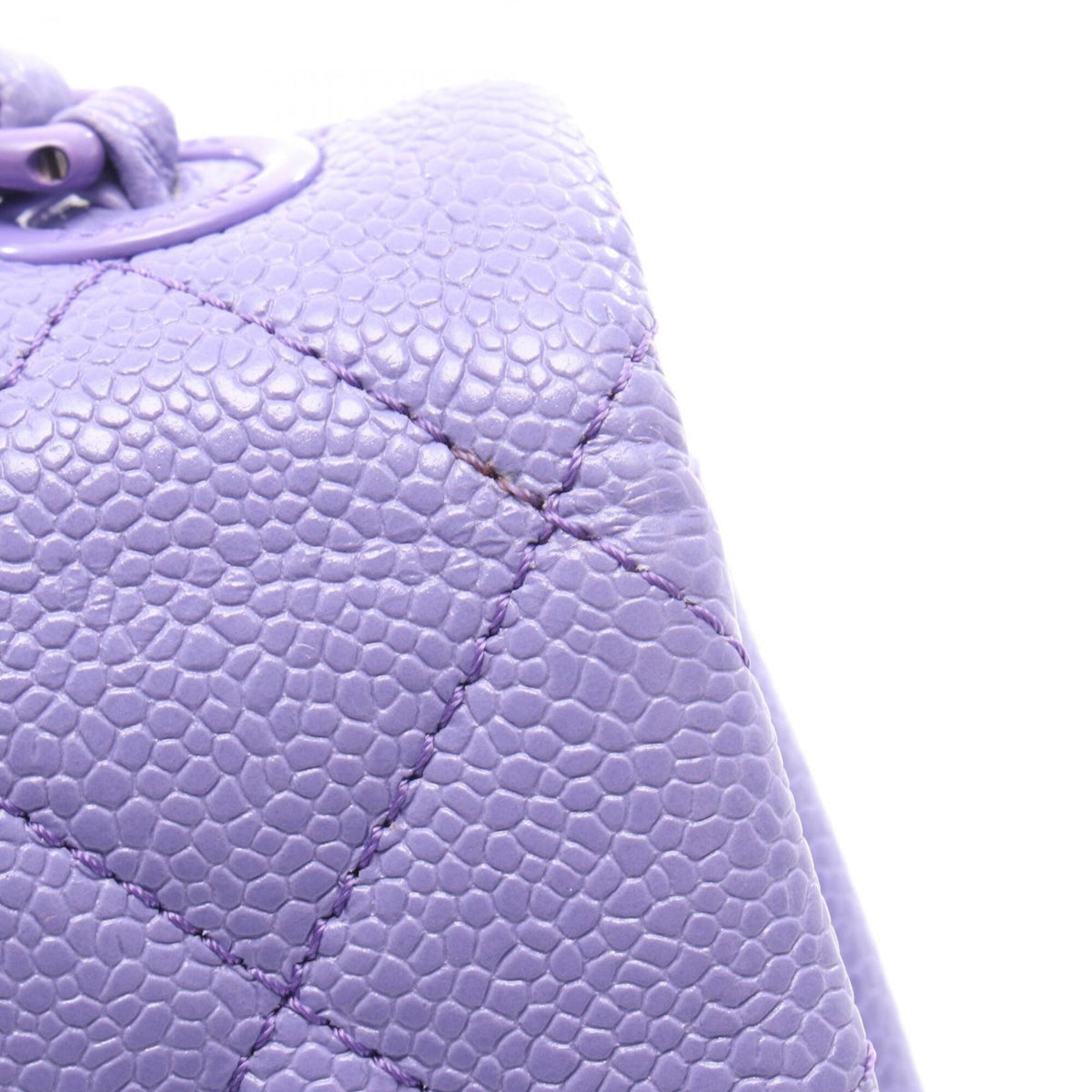 Chanel Purple Grained Calfskin Handbag Shoulder Bag (Pre-Owned)