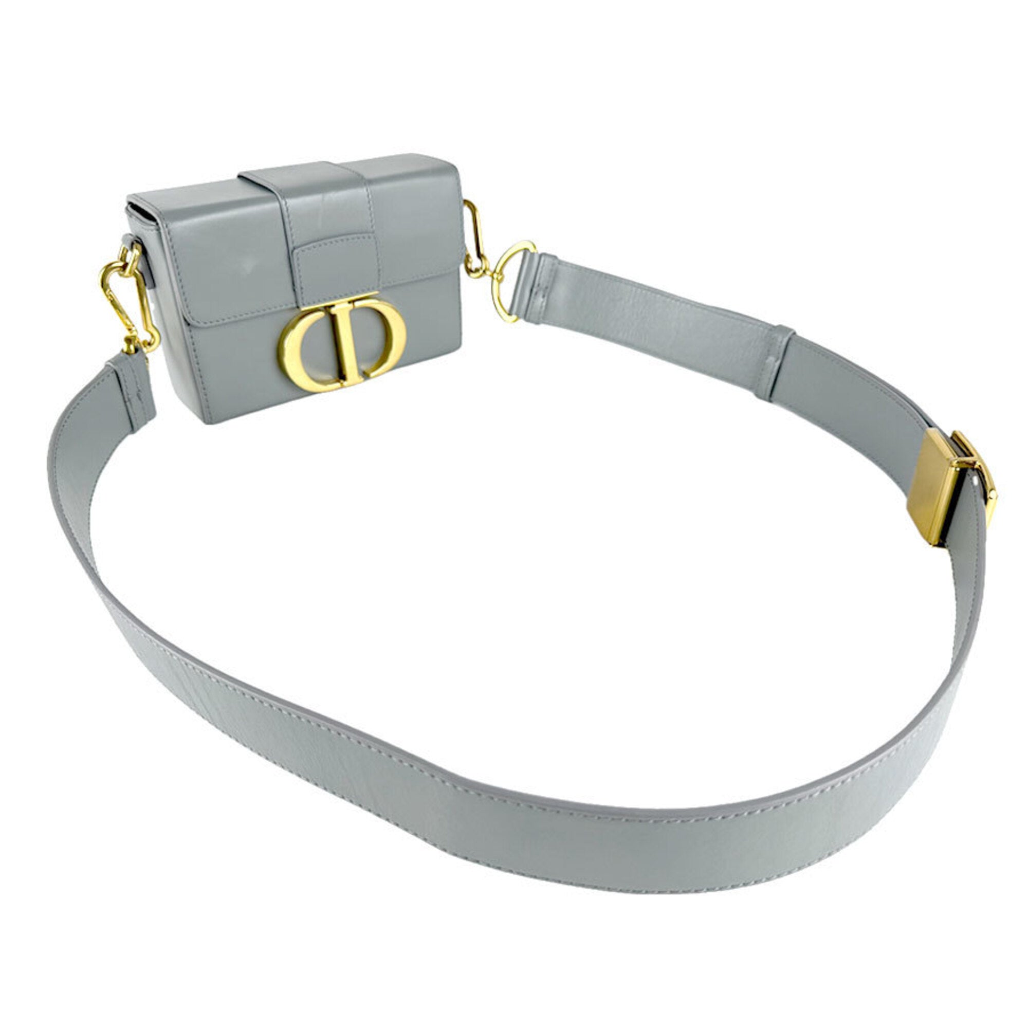 Christian Dior Gray Leather Shoulder Bag (Pre-Owned)