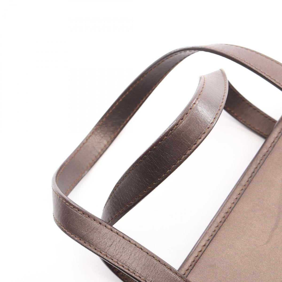 Celine Beige Brown Canvas Leather Handbag (Pre-Owned)