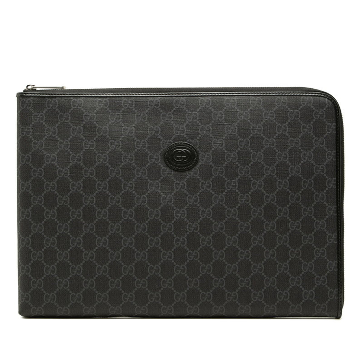 Gucci Black Pvc Leather Clutch Bag (Pre-Owned)