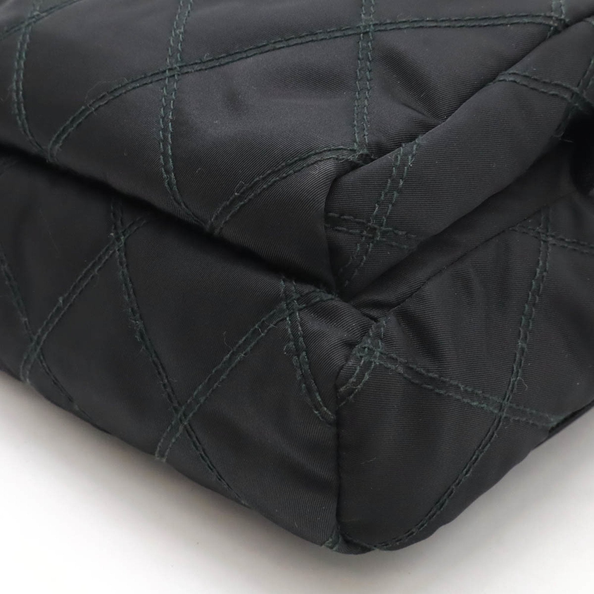 Prada Black Nero Nylon Leather Backpack (Pre-Owned)