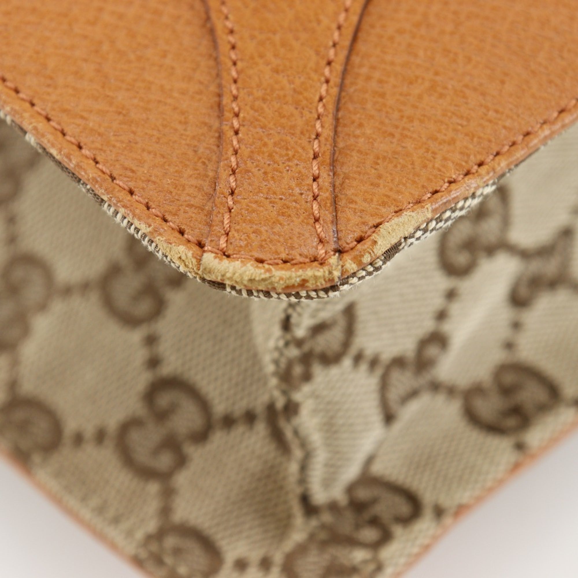 Gucci Gg Canvas Brown Gg Canvas Handbag Tote Bag (Pre-Owned)