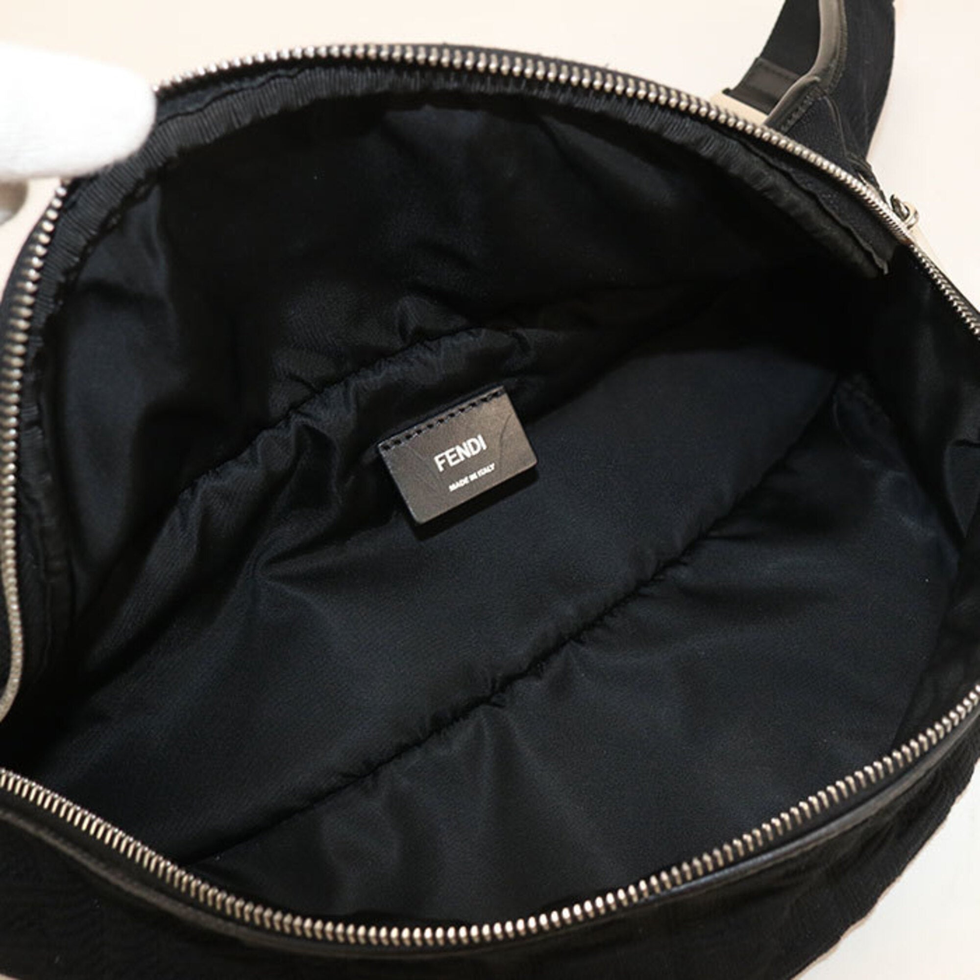 Fendi Black Jacquard Sling Bag (Pre-Owned)