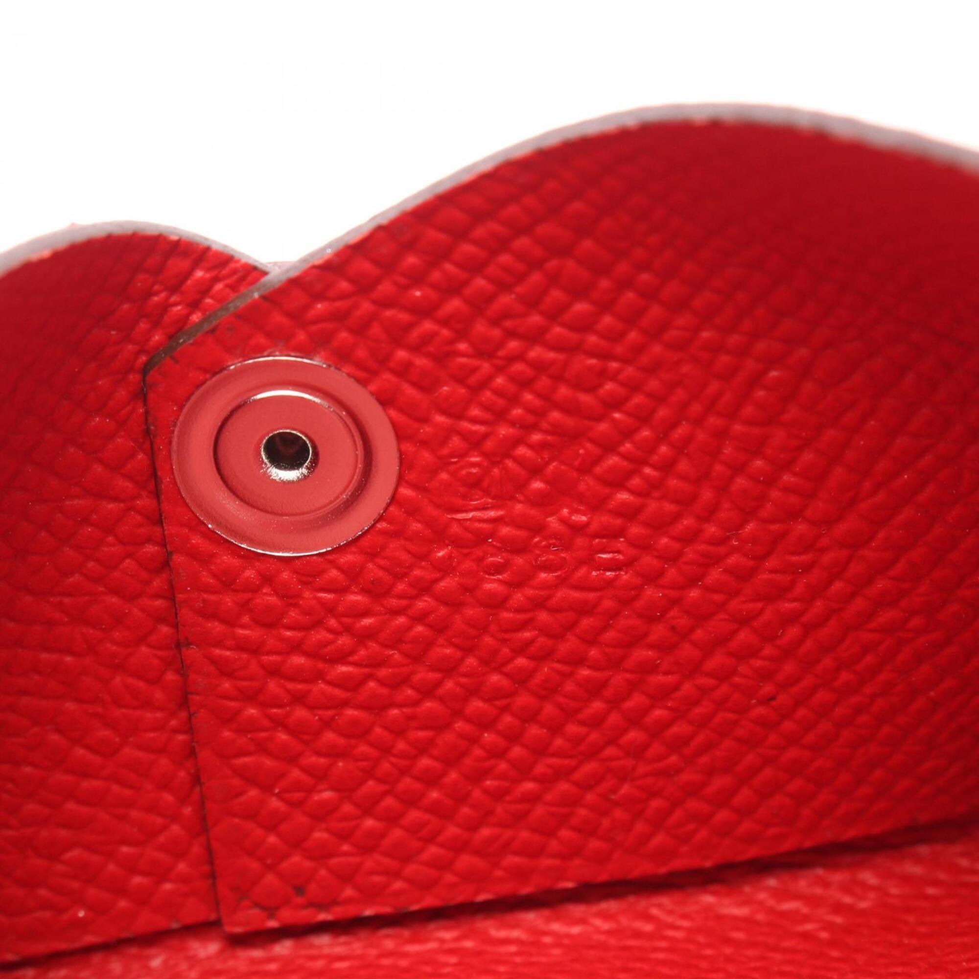 Hermes Red Color Epsom Leather Coin Purse/Coin Case (Pre-Owned)