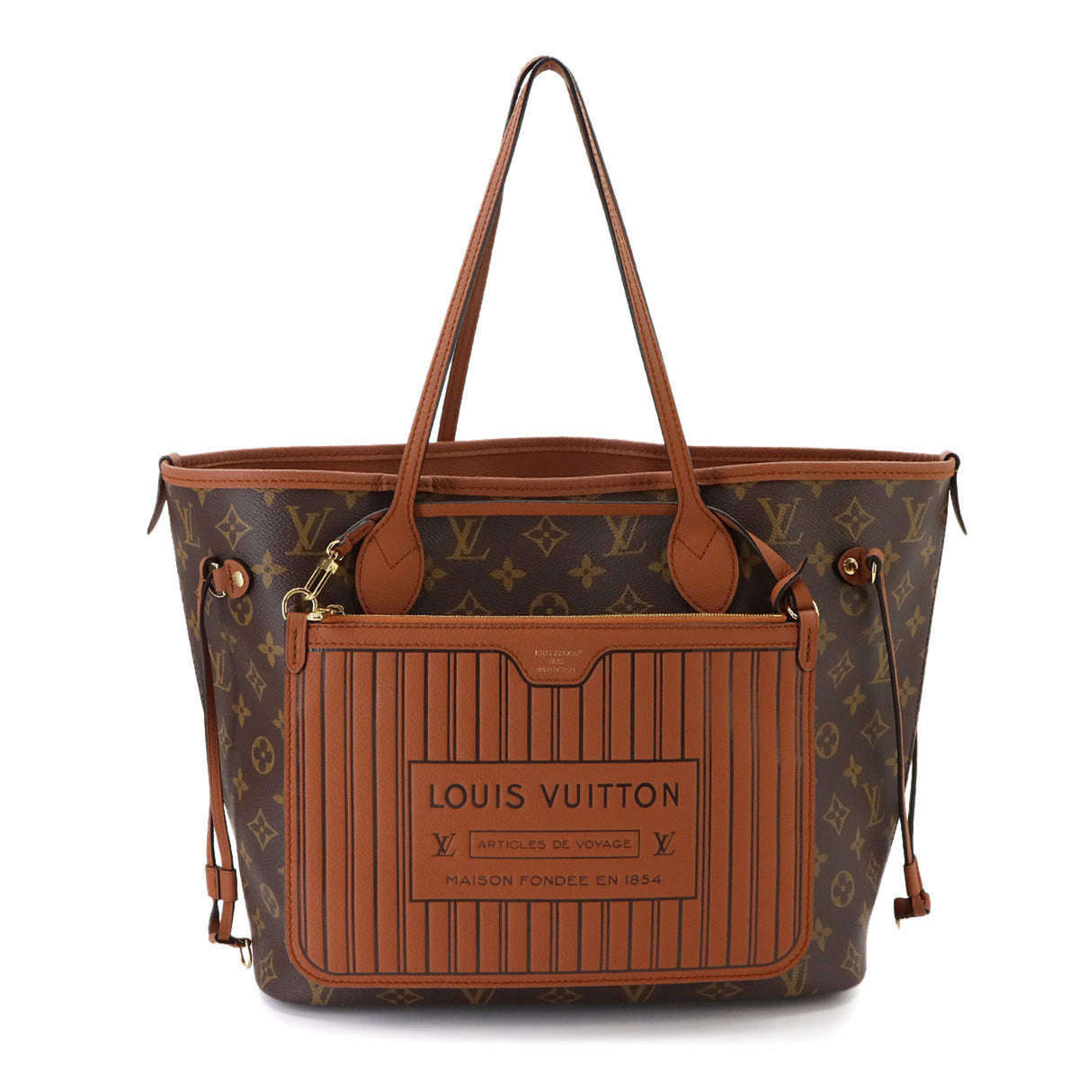 Louis Vuitton Camel Monogram Monogram Canvas Leather Tote Bag (Pre-Owned)