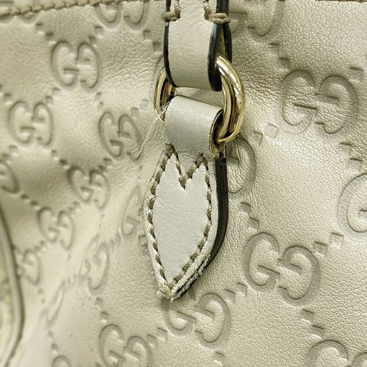 Gucci Beige Leather Tote Bag (Pre-Owned)