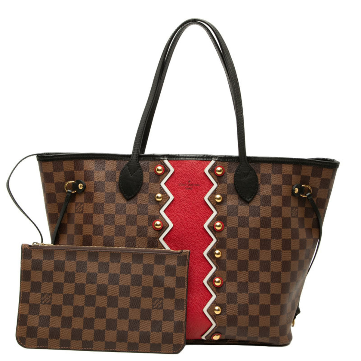 Louis Vuitton Damier Brown Pvc Leather Pouch Shoulder Bag Tote Bag (Pre-Owned)