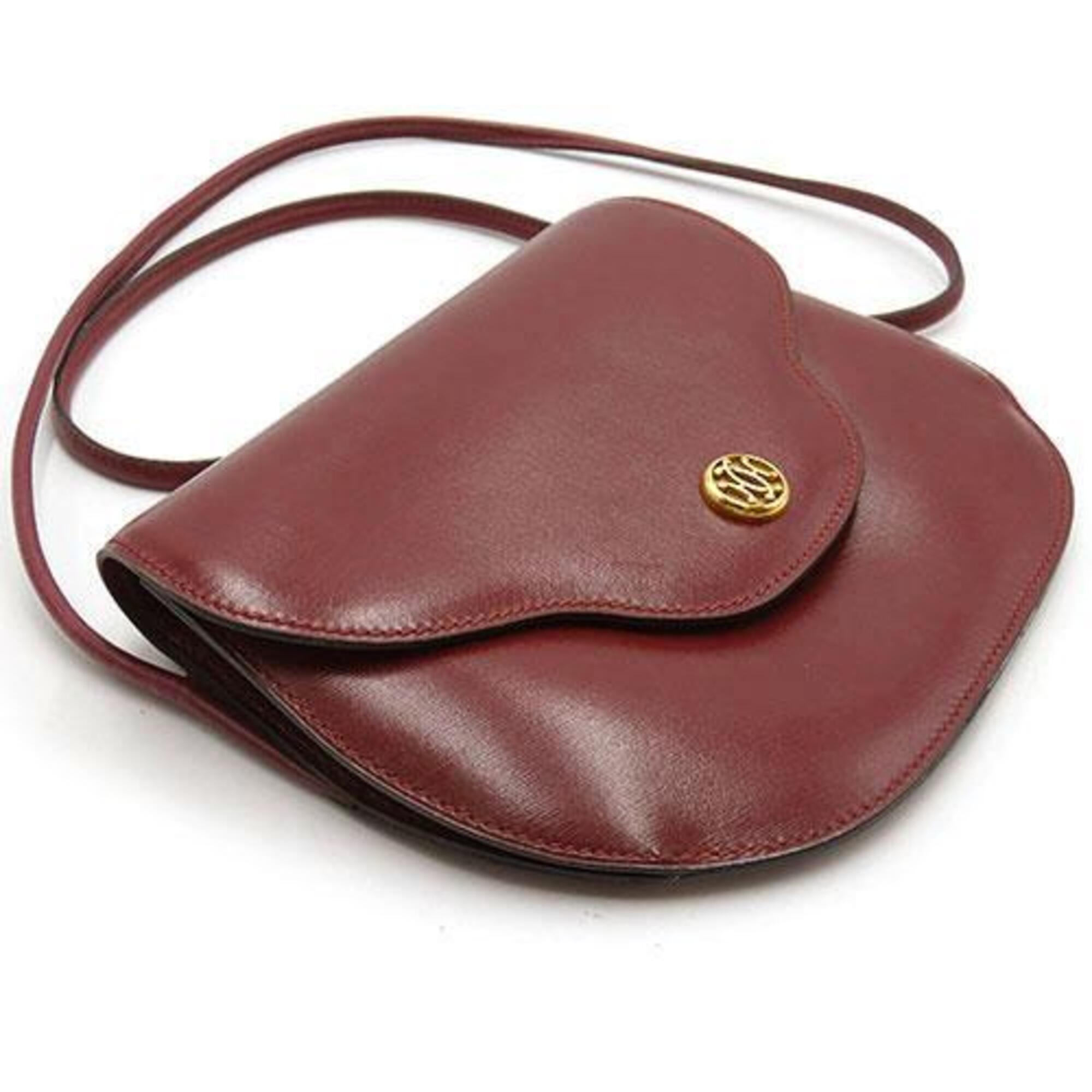 Hermes Rouge H Box Calf Leather Shoulder Bag (Pre-Owned)