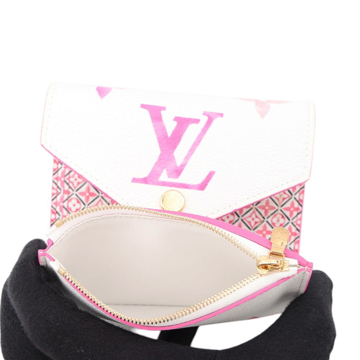 Louis Vuitton Almond Green Cream Pink Monogram Empreinte Wallet (Tri-Fold) (Pre-Owned)
