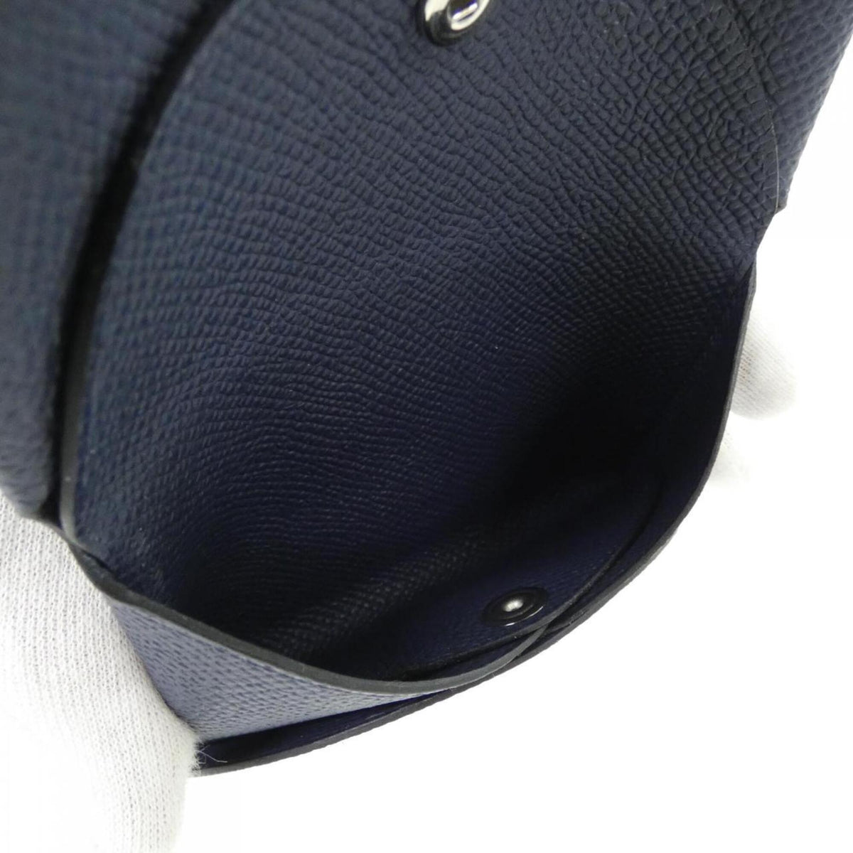 Hermes Blue Epsom Leather Coin Purse/Coin Case (Pre-Owned)