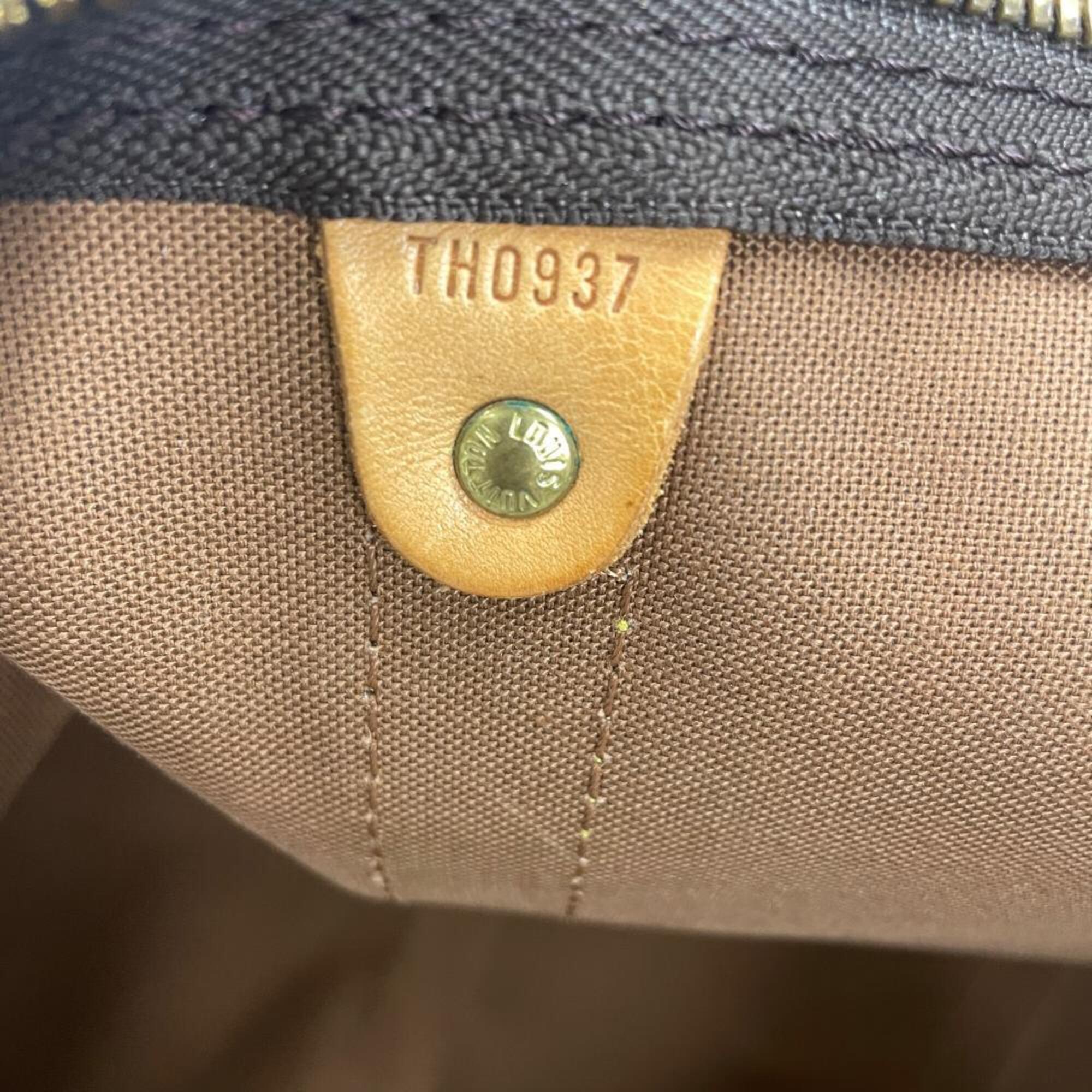Louis Vuitton Brown Monogram Leather Boston Bag (Pre-Owned)