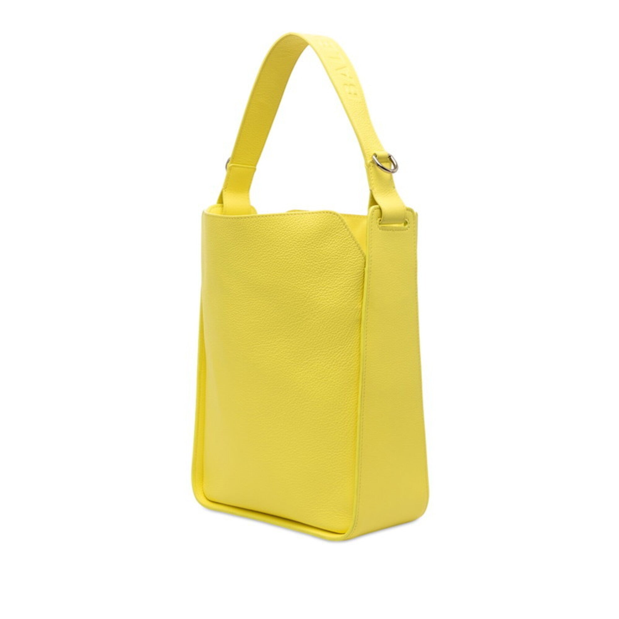 Balenciaga Yellow Leather Pouch Shoulder Bag Tote Bag (Pre-Owned)