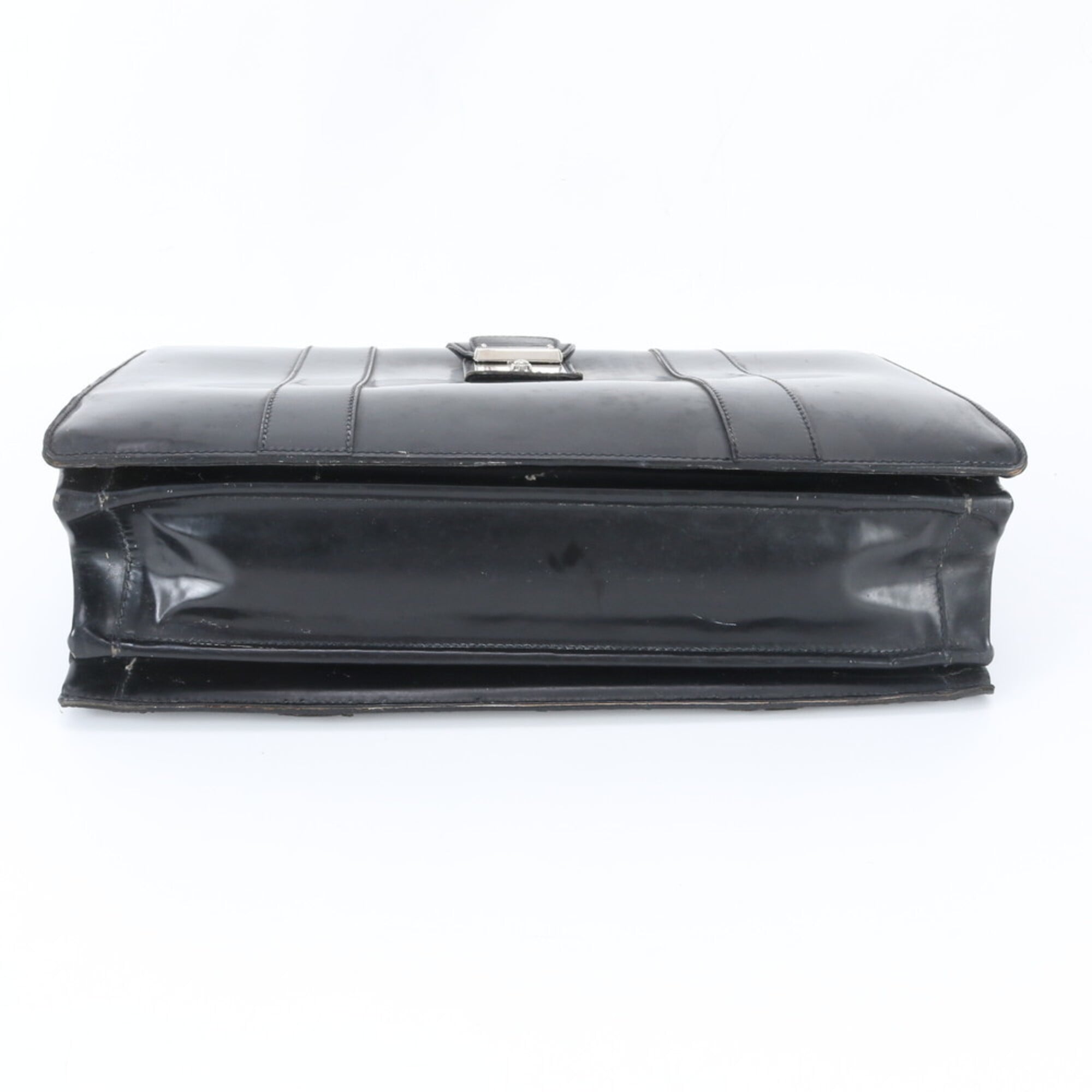 Gucci Black Leather Briefcase Handbag (Pre-Owned)