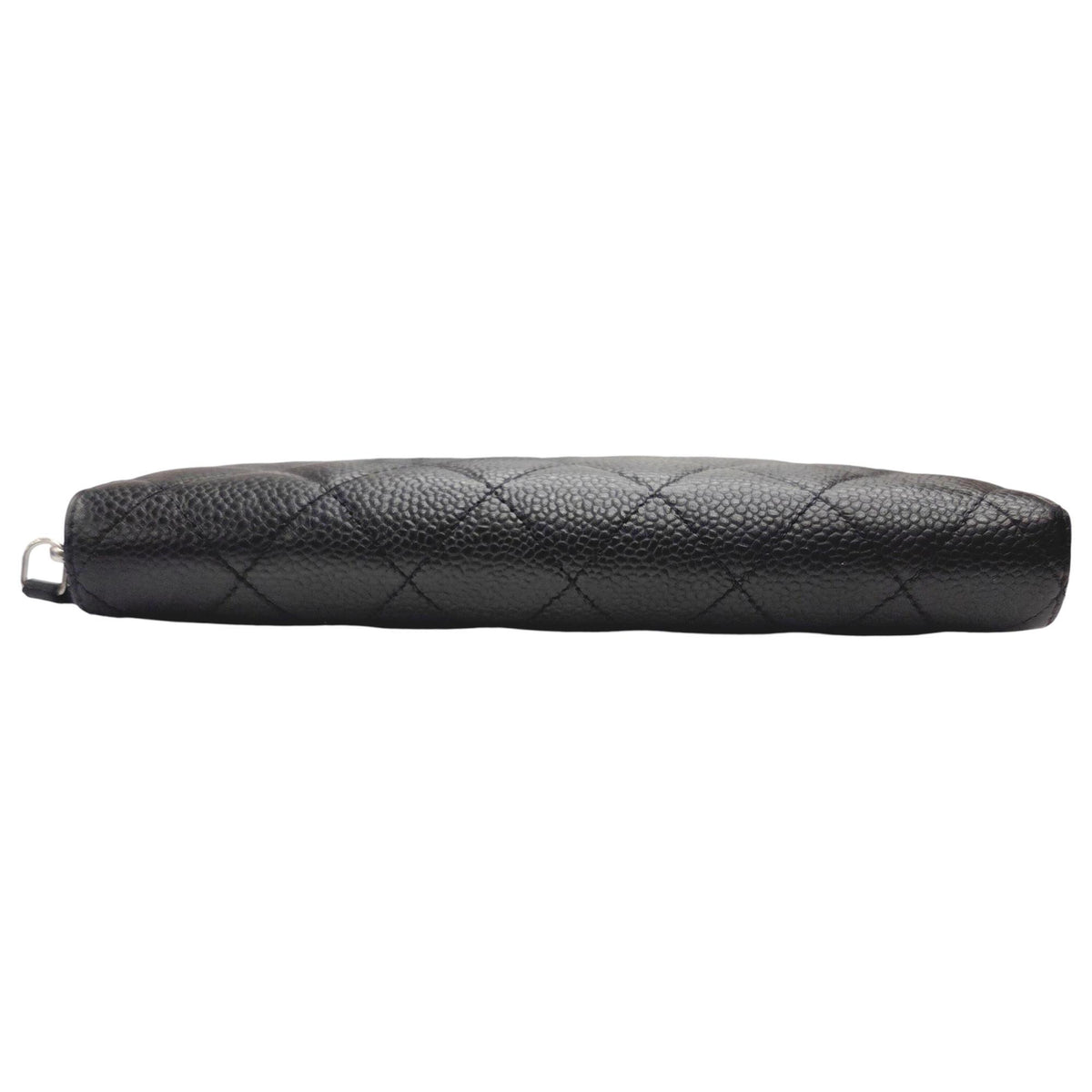 Chanel Black Grained Calfskin Long Wallet (Bi-Fold) (Pre-Owned)