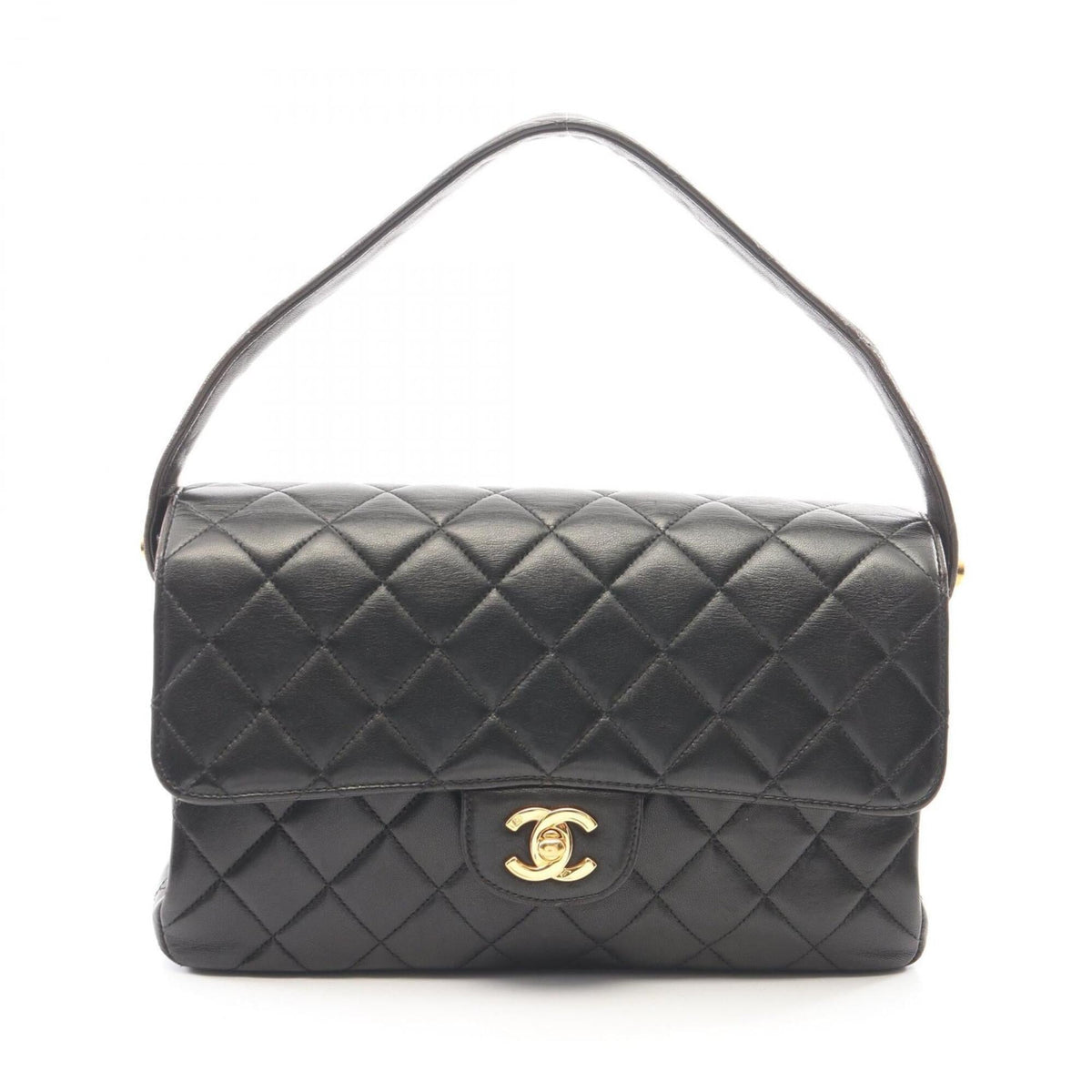 Chanel Black Leather Handbag (Pre-Owned)