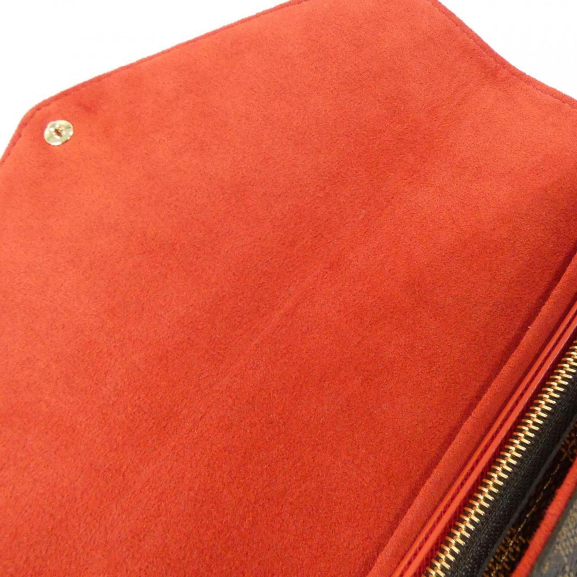 Louis Vuitton Ebene Coated Canvas Pochette Shoulder Bag (Pre-Owned)