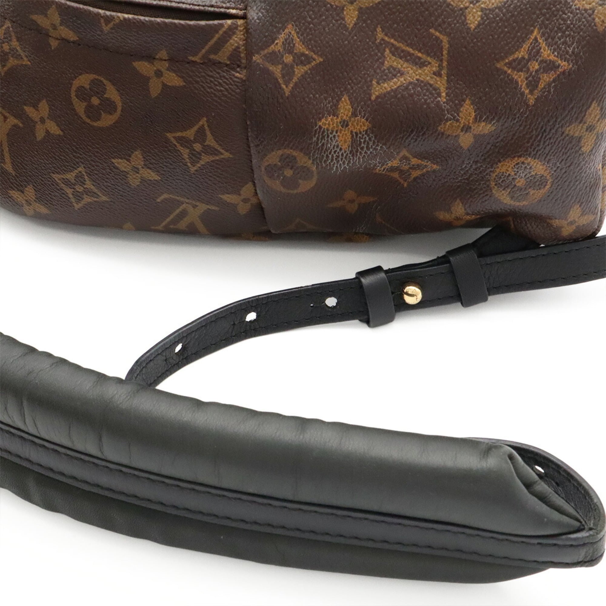 Louis Vuitton Brown Monogram Canvas Leather Backpack Shoulder Bag (Pre-Owned)