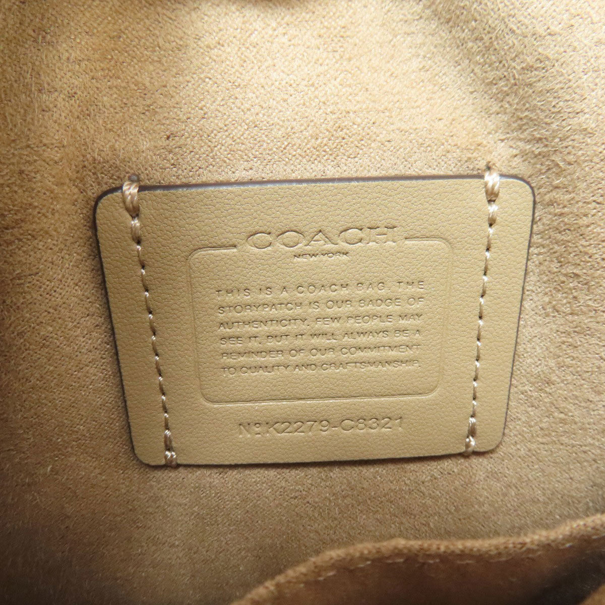 Coach Signature Beige White Canvas Leather Shoulder Bag (Pre-Owned)