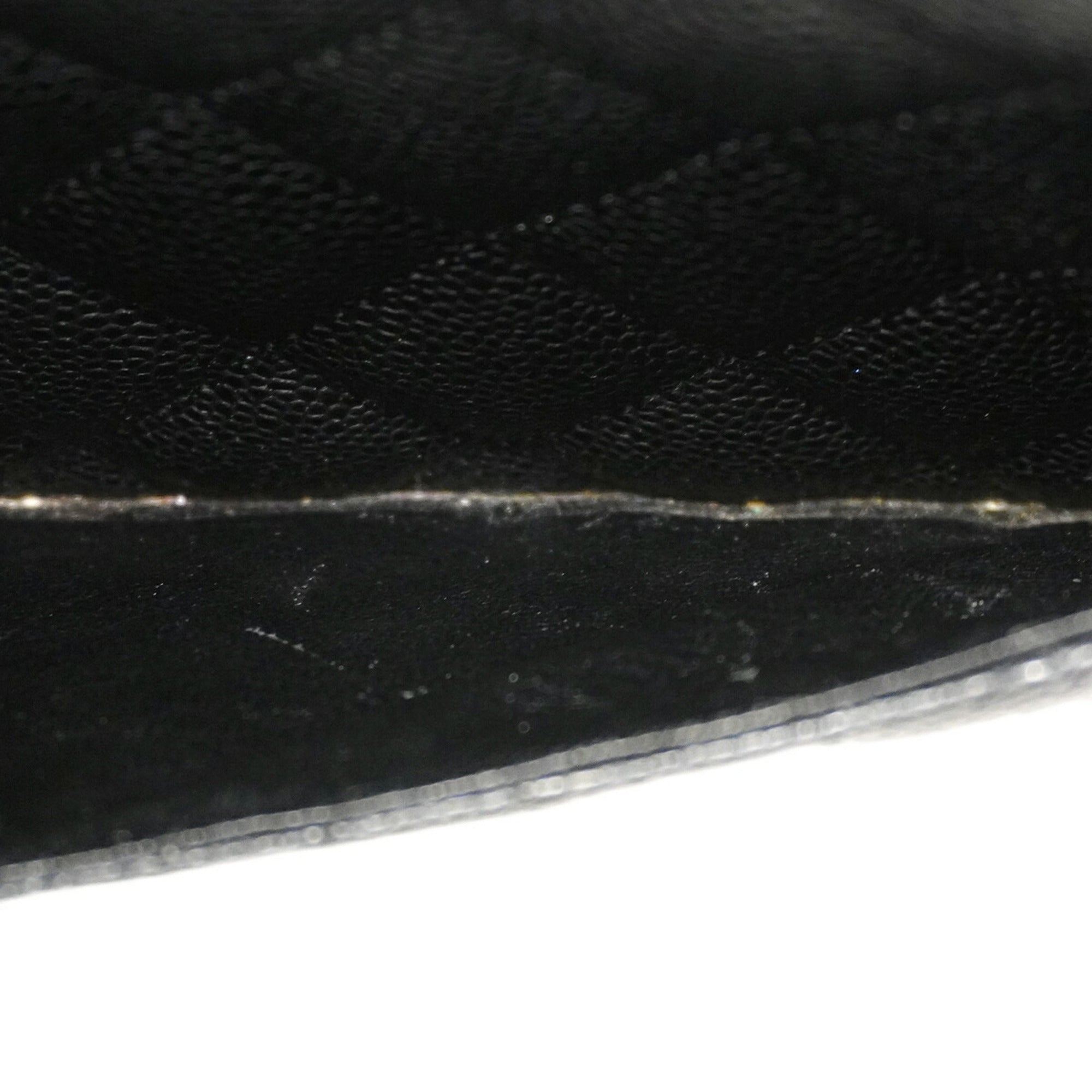 Chanel Black Grained Calfskin Handbag (Pre-Owned)