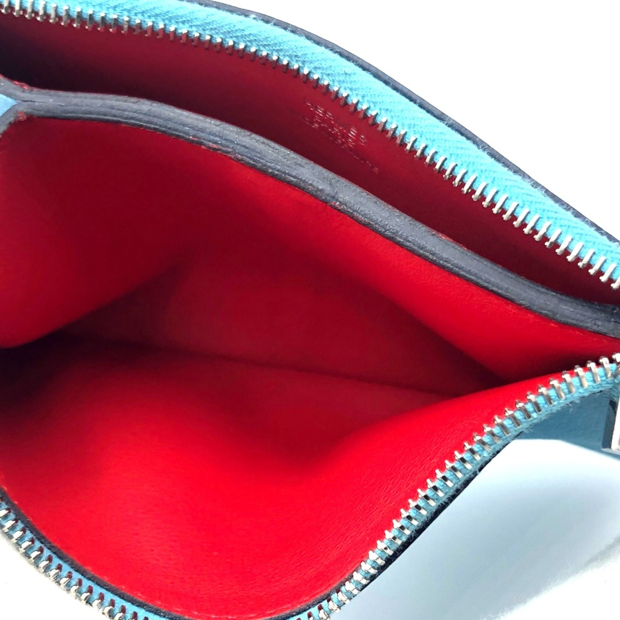 Hermes Blue Leather Pouch (Pre-Owned)