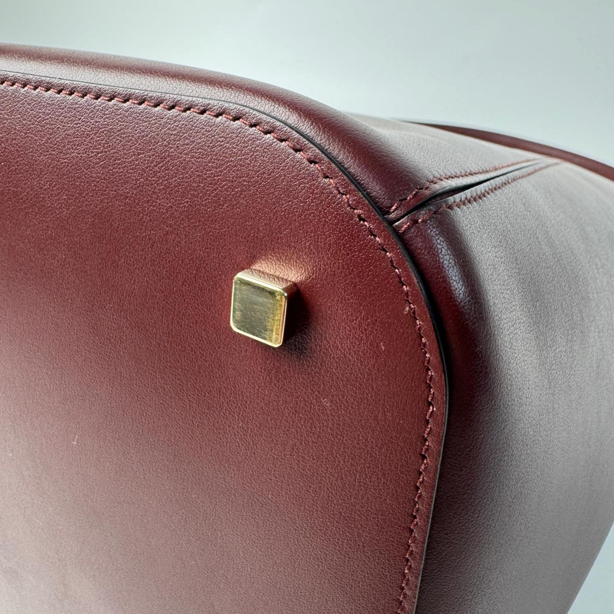 Cartier Bordeaux Leather Shoulder Bag (Pre-Owned)