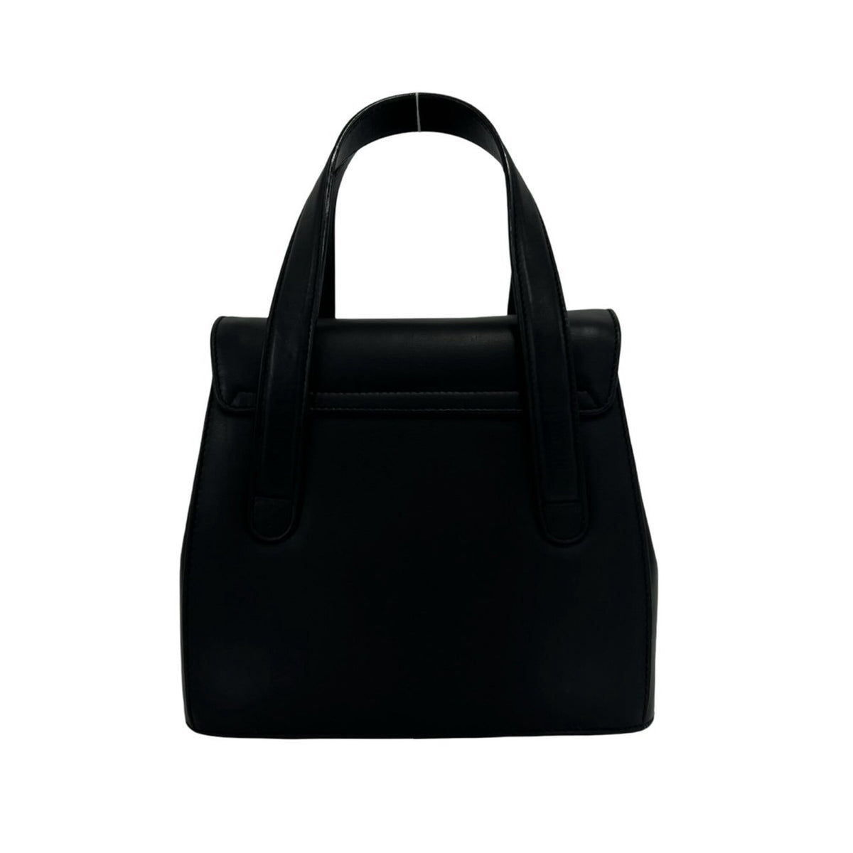 Salvatore Ferragamo Black Leather Handbag Shoulder Bag (Pre-Owned)