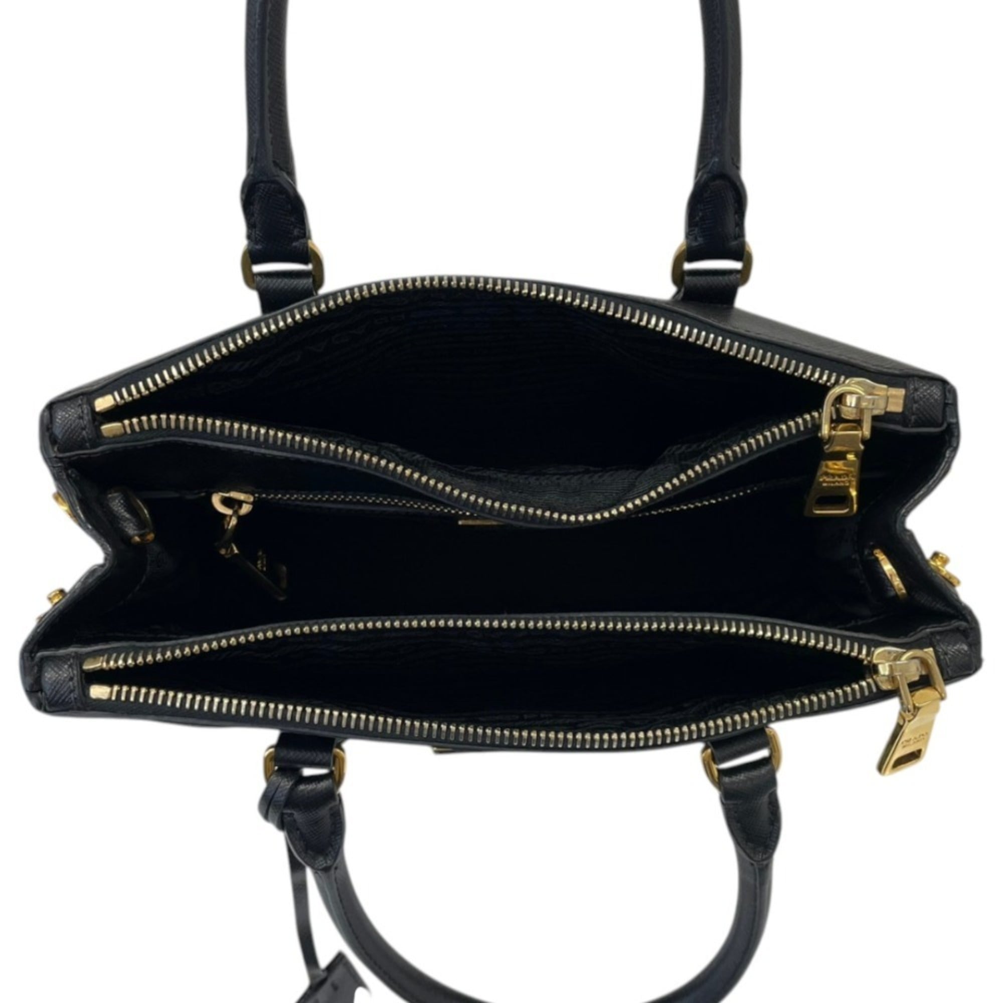 Prada Black Leather Handbag Shoulder Bag (Pre-Owned)