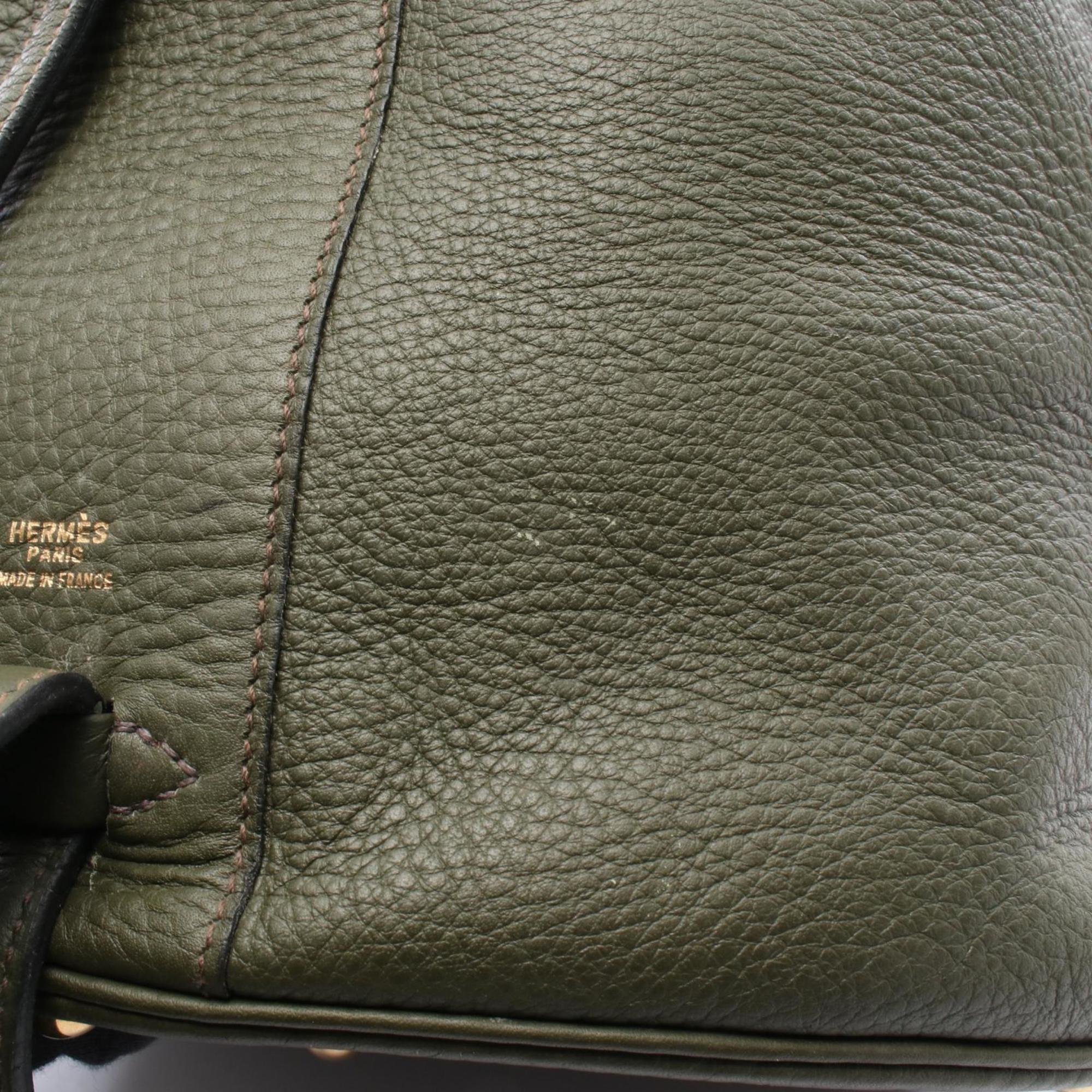 Hermes Intercity Khaki Taurillon Clemence Leather Handbag (Pre-Owned)