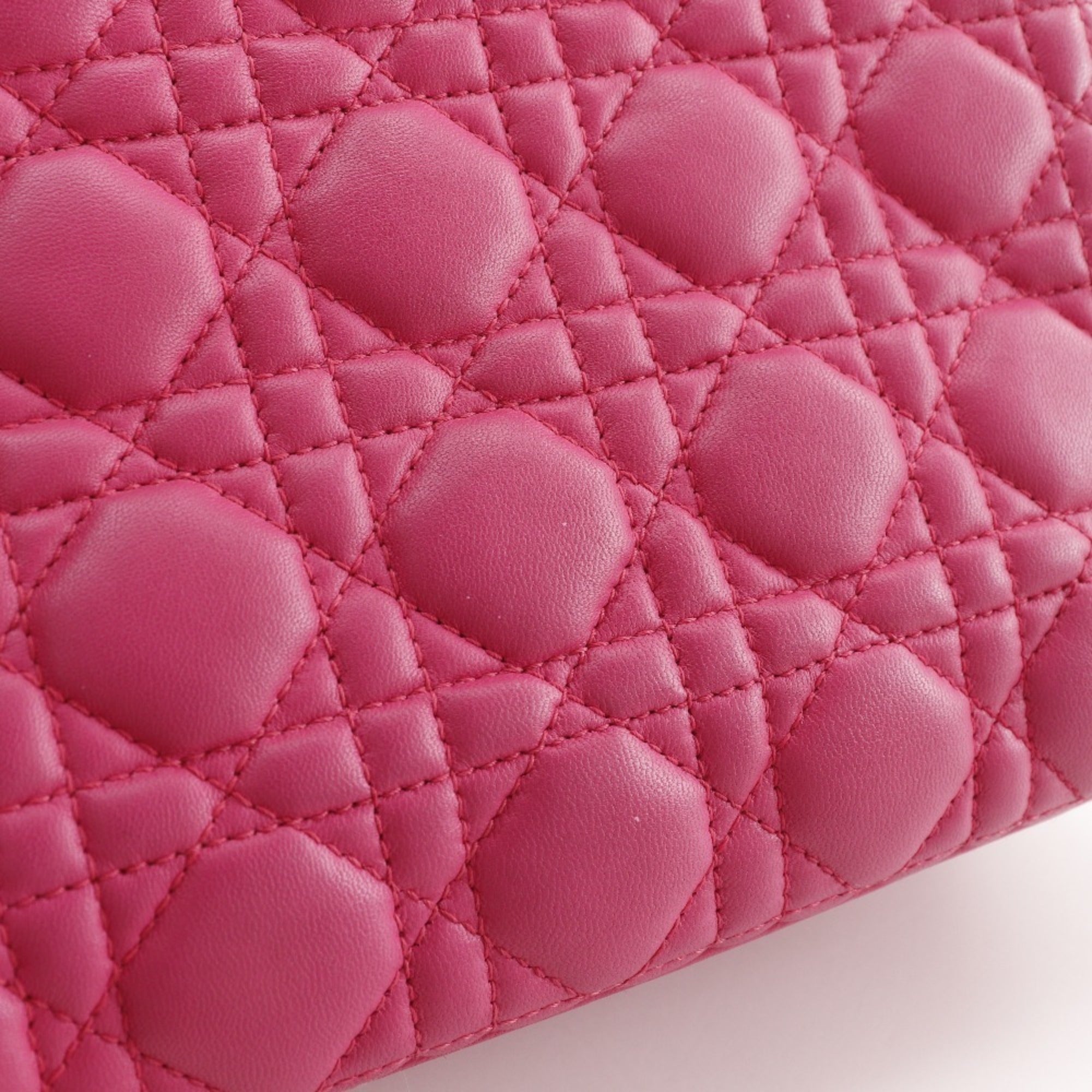 Christian Dior Lady Dior Pink Leather Handbag (Pre-Owned)