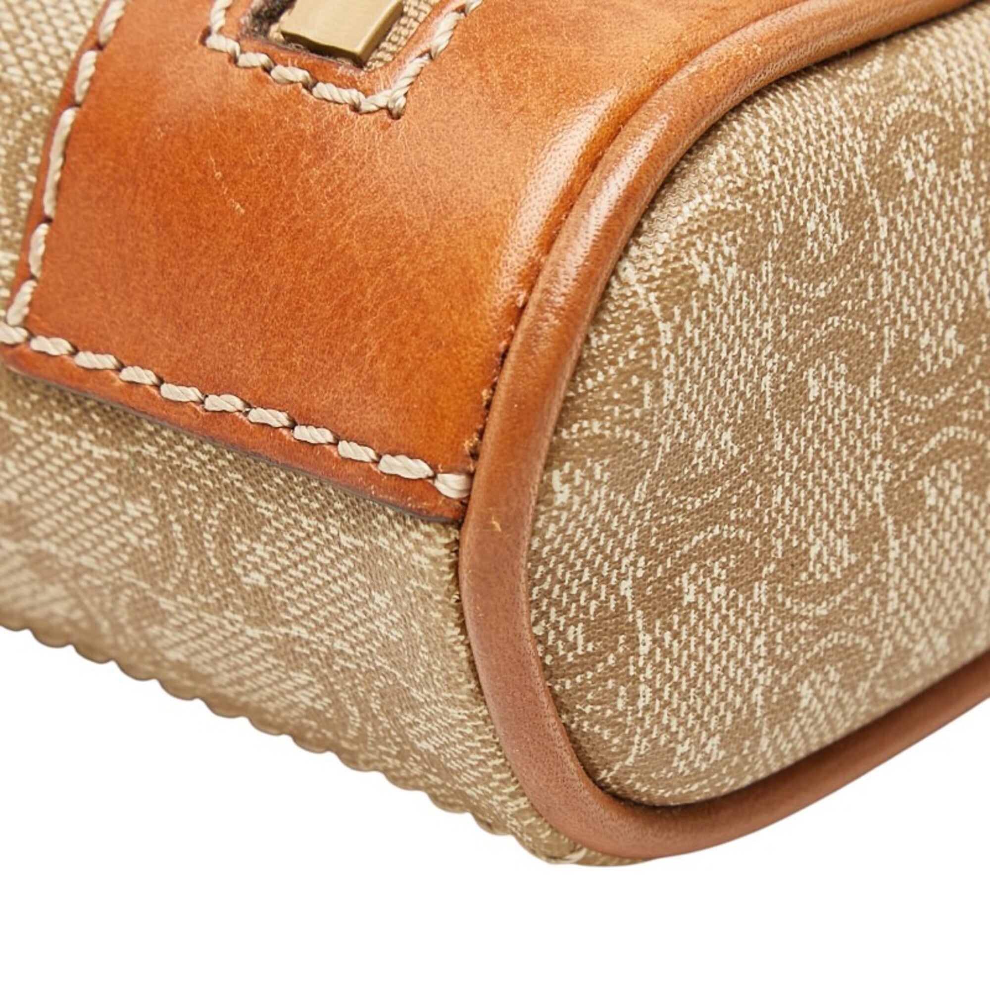 Celine Beige Brown Pvc Leather Pochette Shoulder Bag (Pre-Owned)