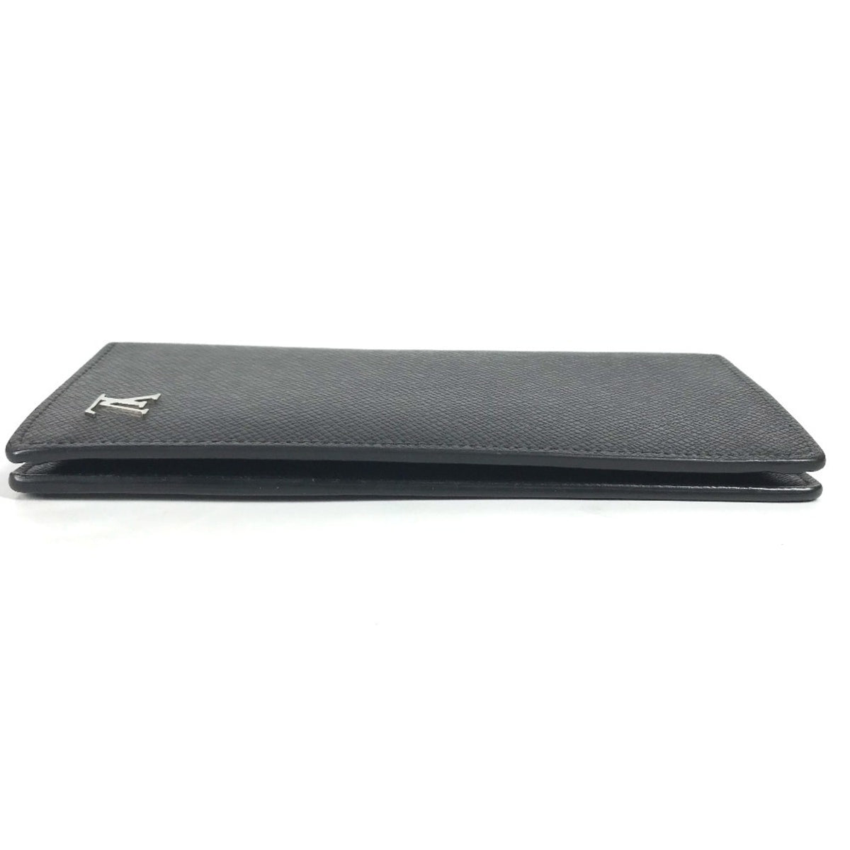 Louis Vuitton Taiga Ardoise Black Taiga Leather Long Wallet (Bi-Fold) (Pre-Owned)