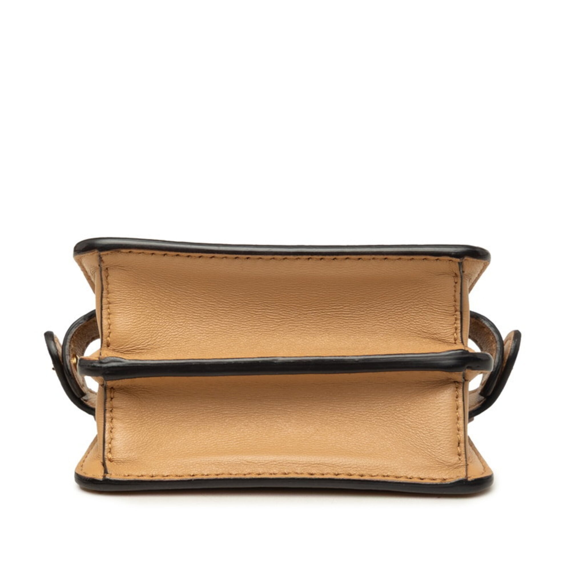 Fendi Peekaboo Beige Handbag Shoulder Bag (Pre-Owned)