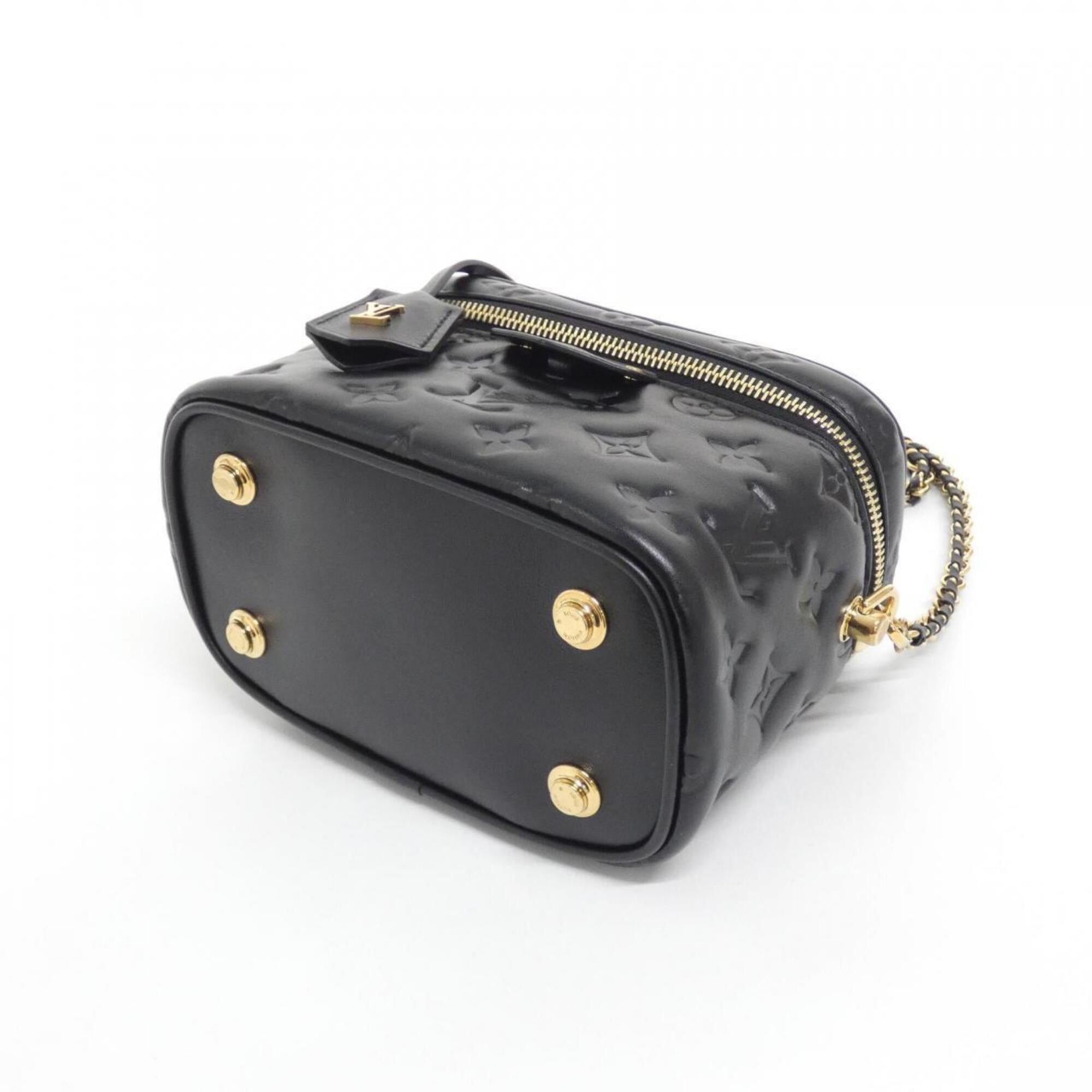 Louis Vuitton Black Leather Handbag (Pre-Owned)