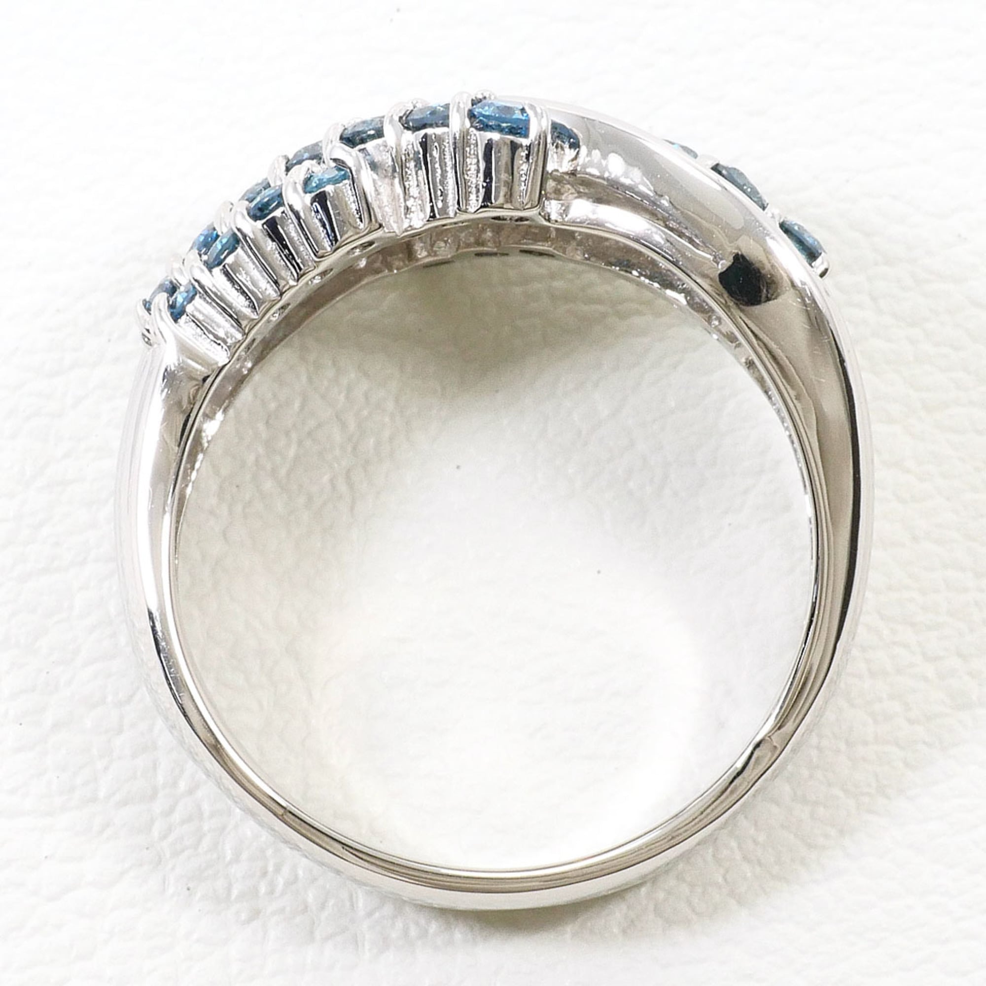 Unbranded Blue Platinum Platinum 900 Band Ring (Pre-Owned)