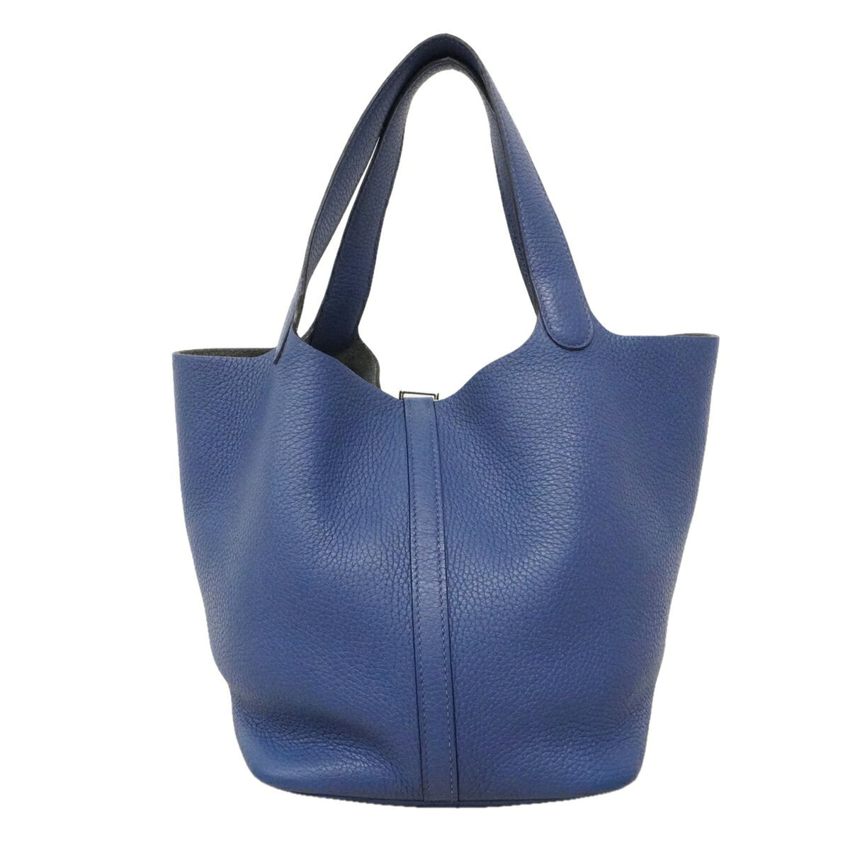 Hermes Bleu Saphir Taurillon Clemence Leather Handbag (Pre-Owned)