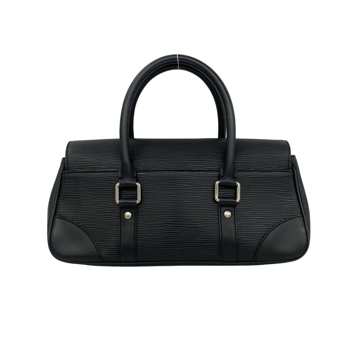 Louis Vuitton Black Leather Boston Bag Handbag (Pre-Owned)