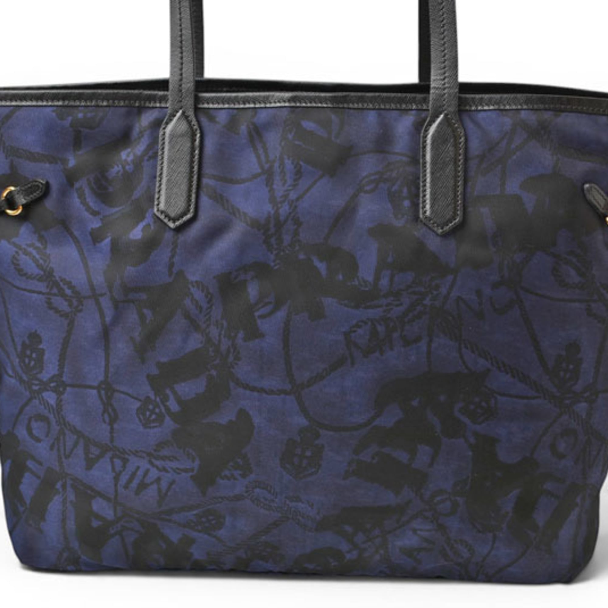 Prada Blue Nylon Tote Bag (Pre-Owned)