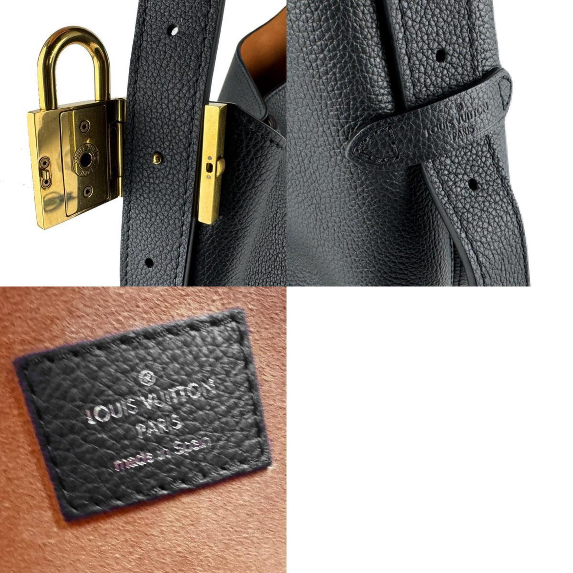 Louis Vuitton Black Leather Pouch Shoulder Bag (Pre-Owned)