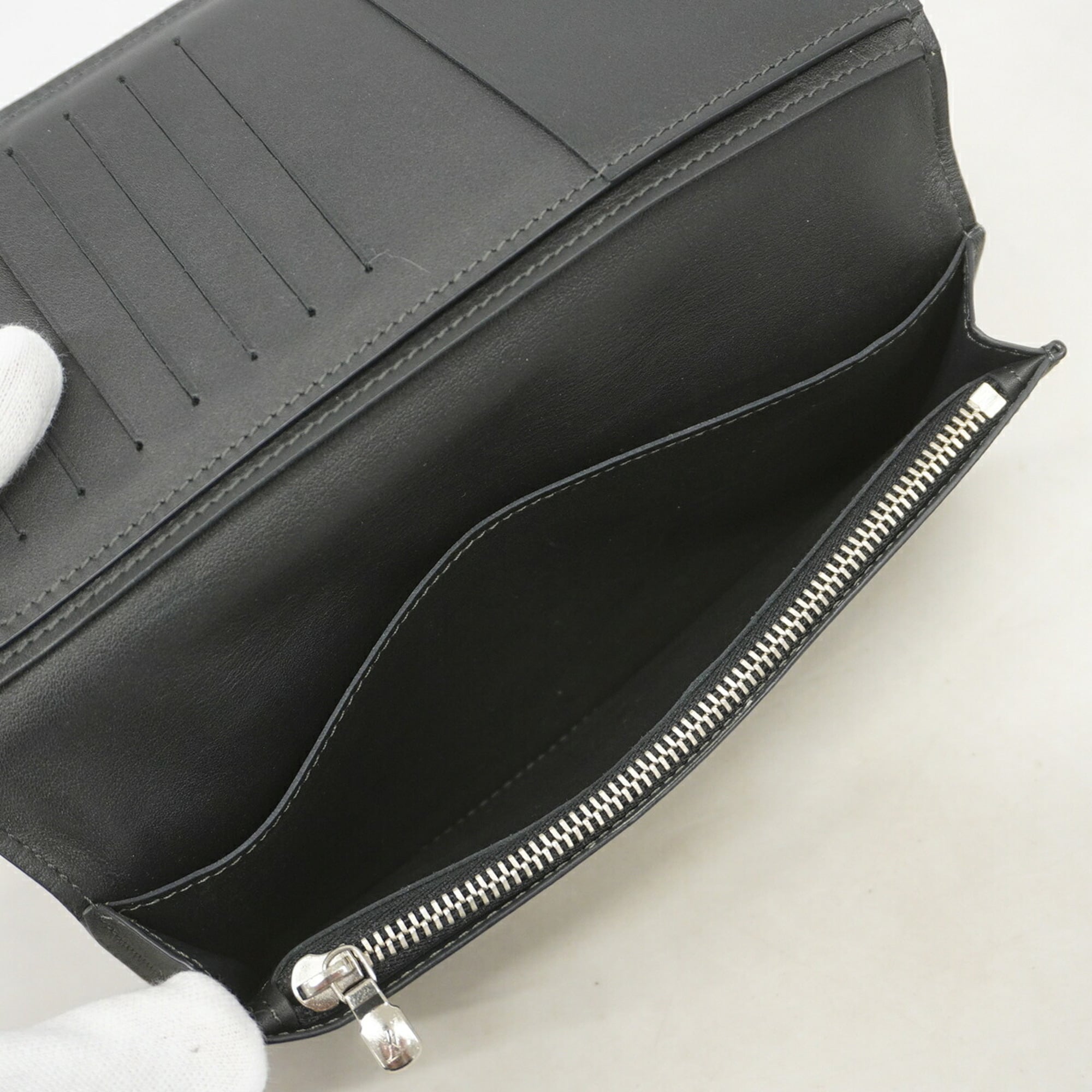 Louis Vuitton Black Navy Long Wallet (Bi-Fold) (Pre-Owned)