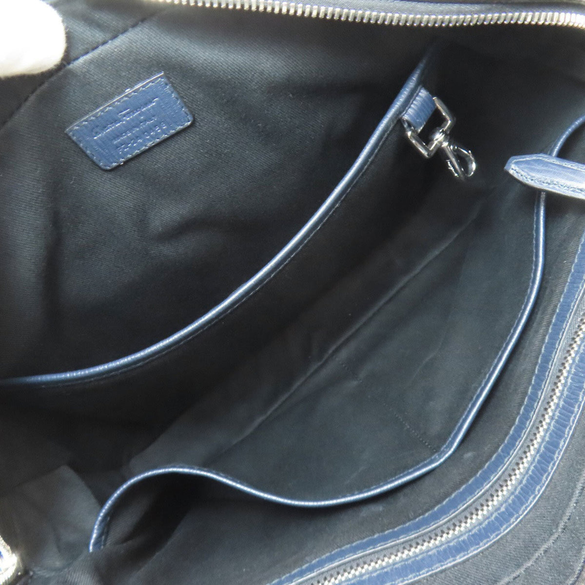 Salvatore Ferragamo Navy Leather Briefcase (Pre-Owned)