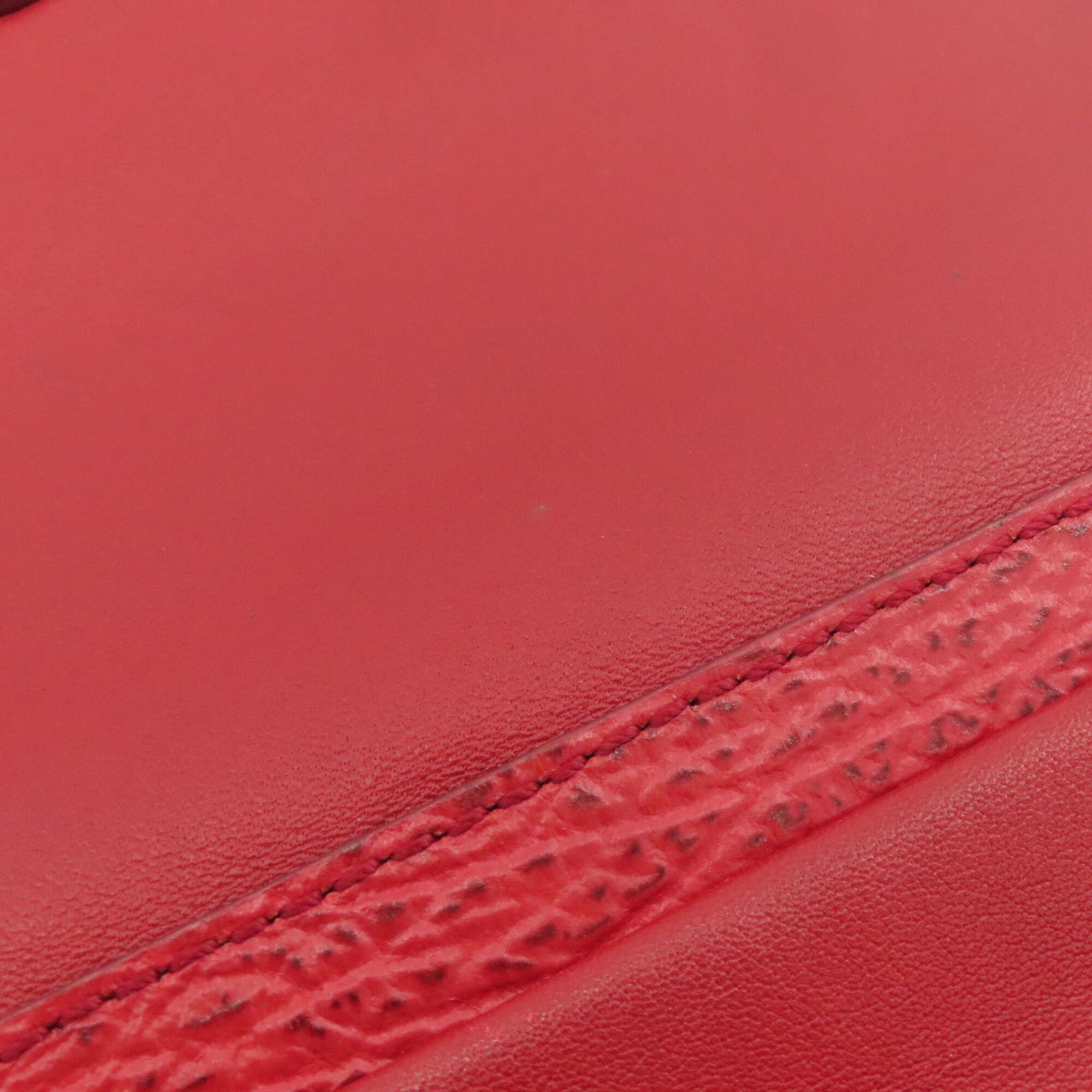 Bally Red Color Leather Tote Bag (Pre-Owned)