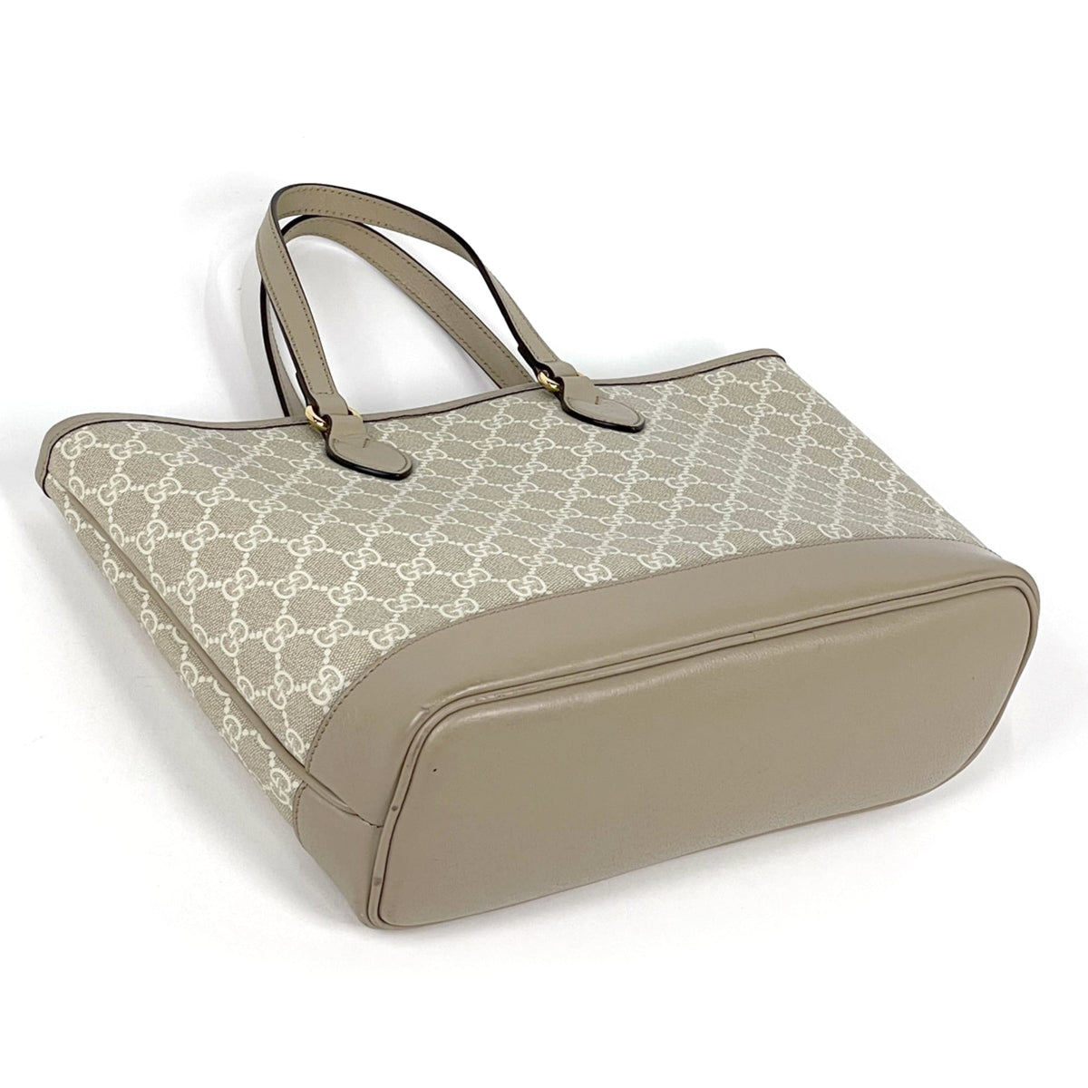 Gucci Beige Gg Supreme Leather Tote Bag (Pre-Owned)