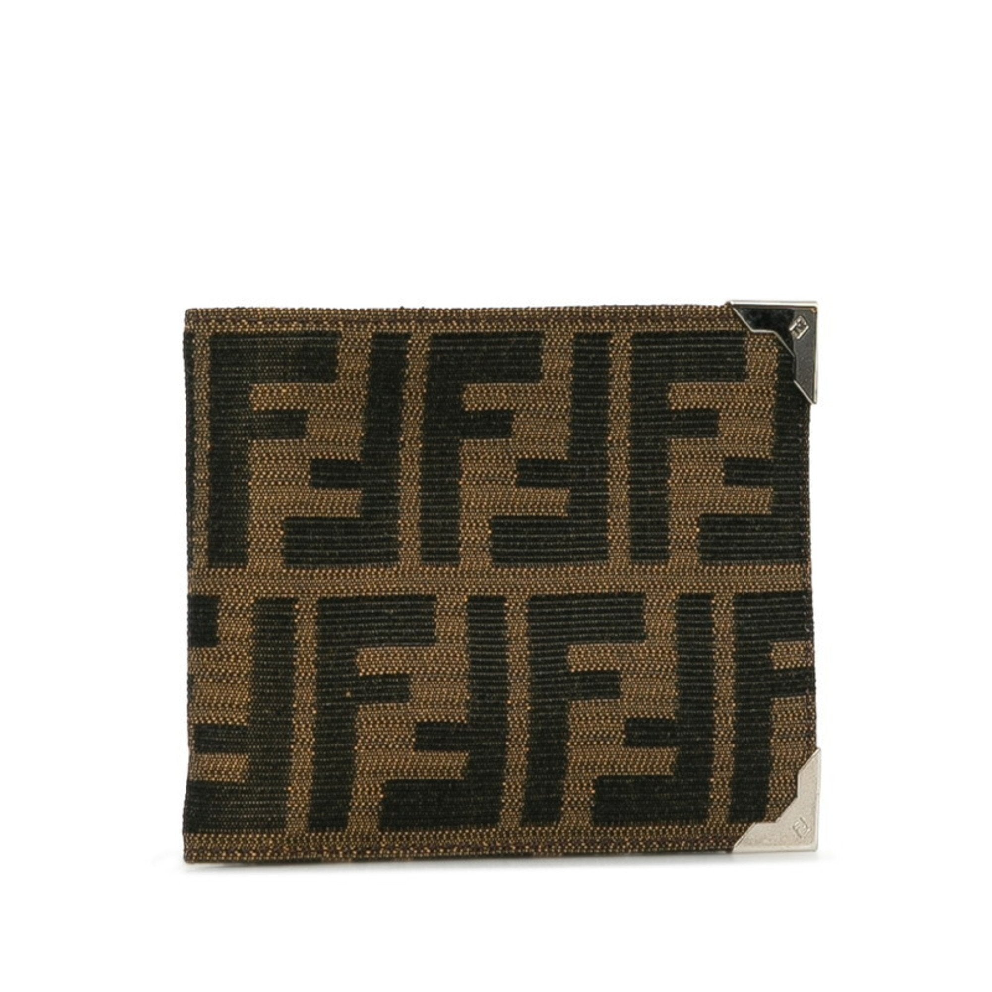 Fendi Brown Canvas Bill Wallet (Bi-Fold) (Pre-Owned)
