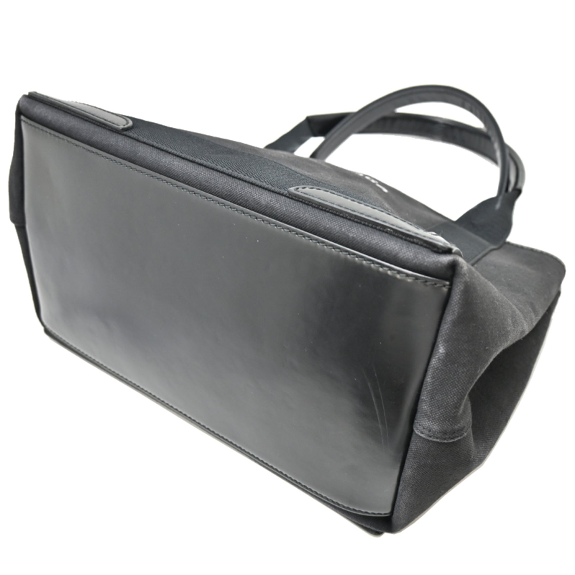 Balenciaga Black Canvas Leather Tote Bag (Pre-Owned)